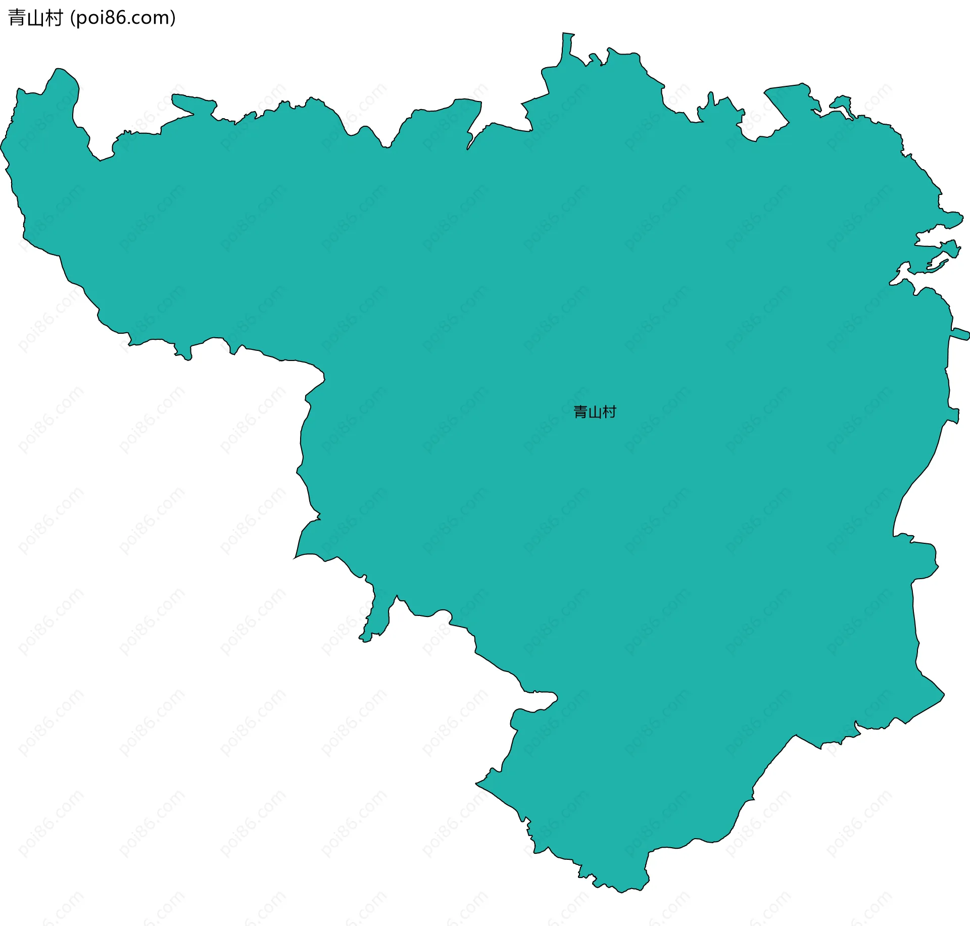 青山村边界地图