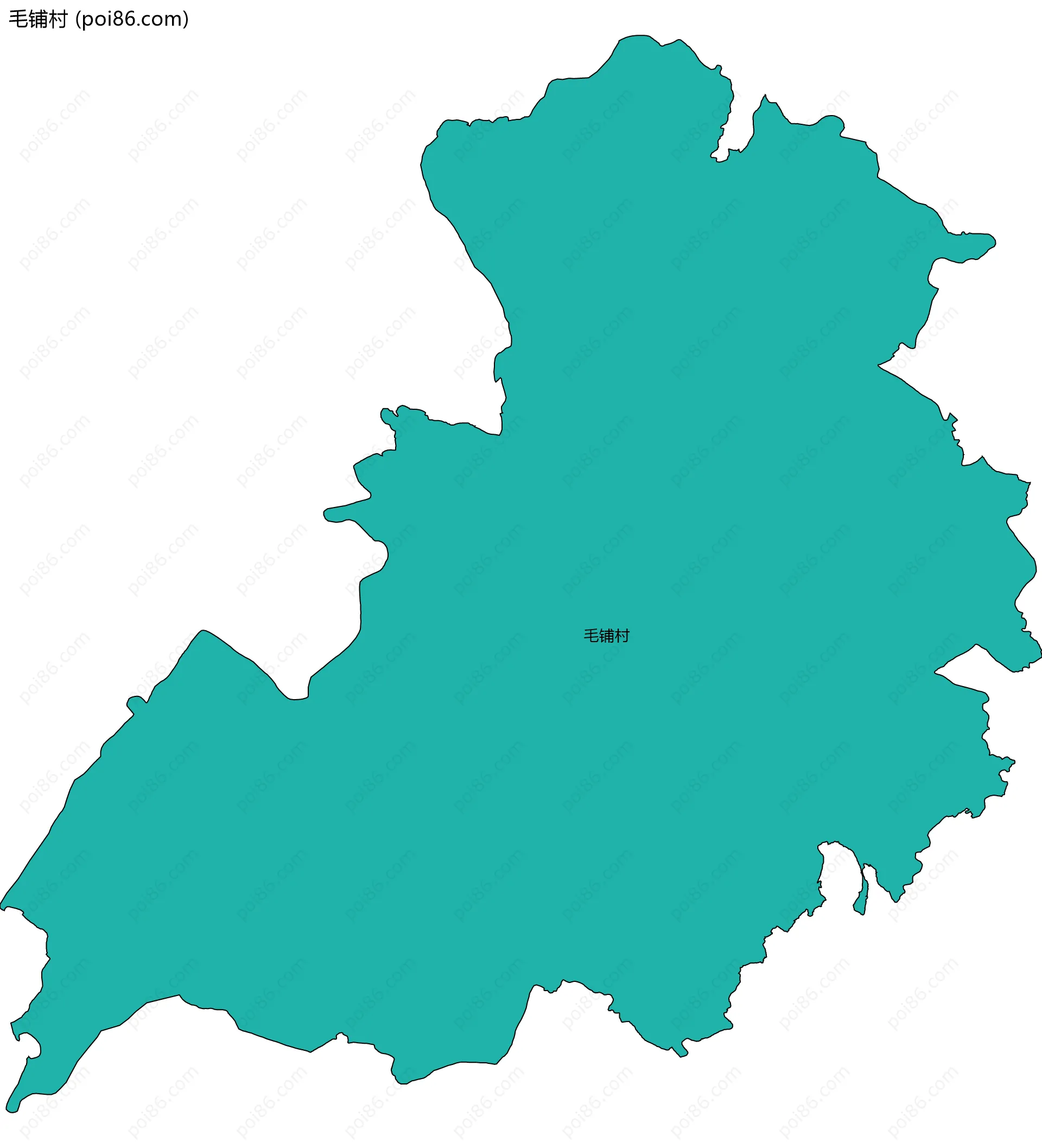 毛铺村边界地图