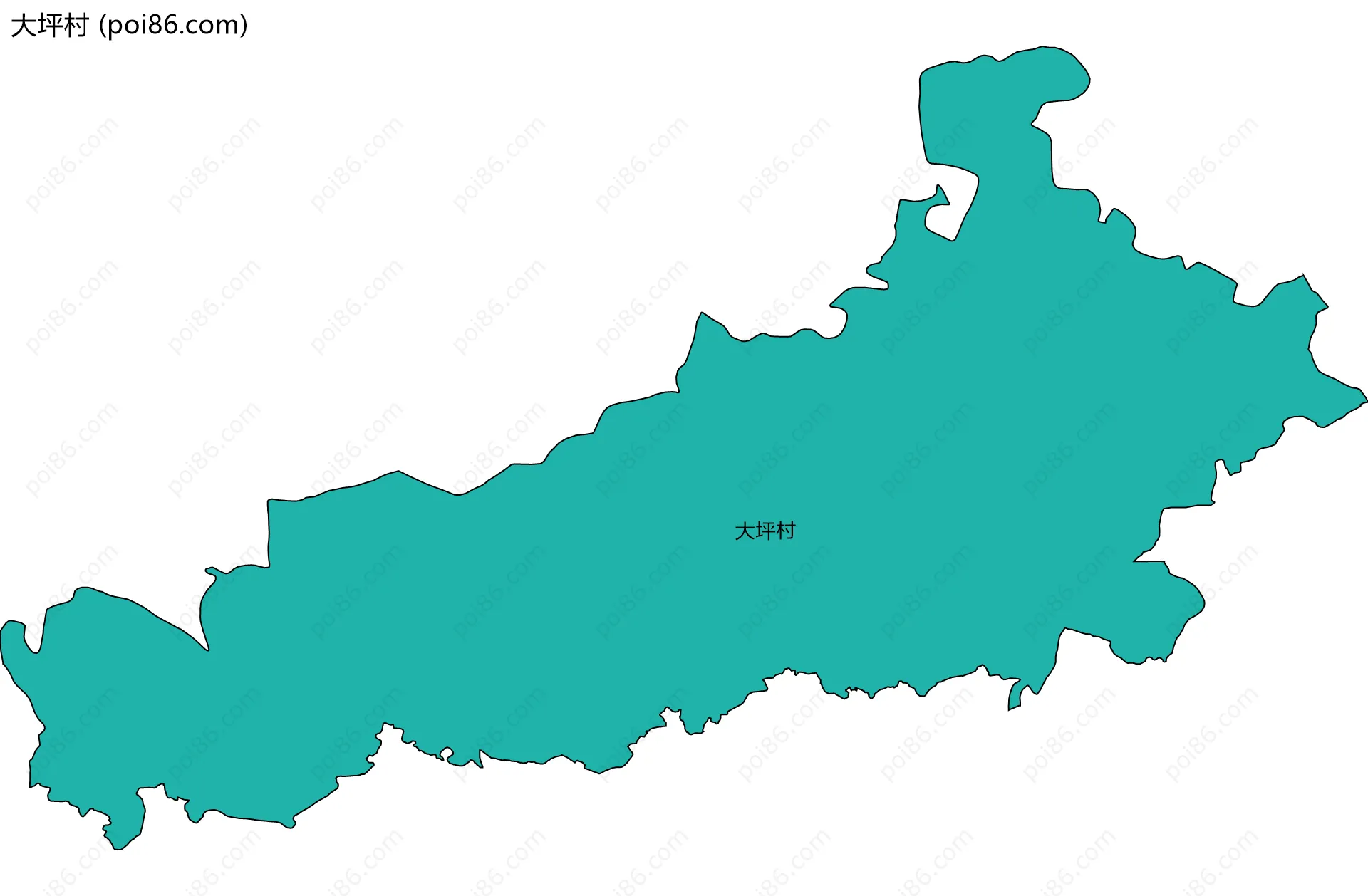 大坪村边界地图
