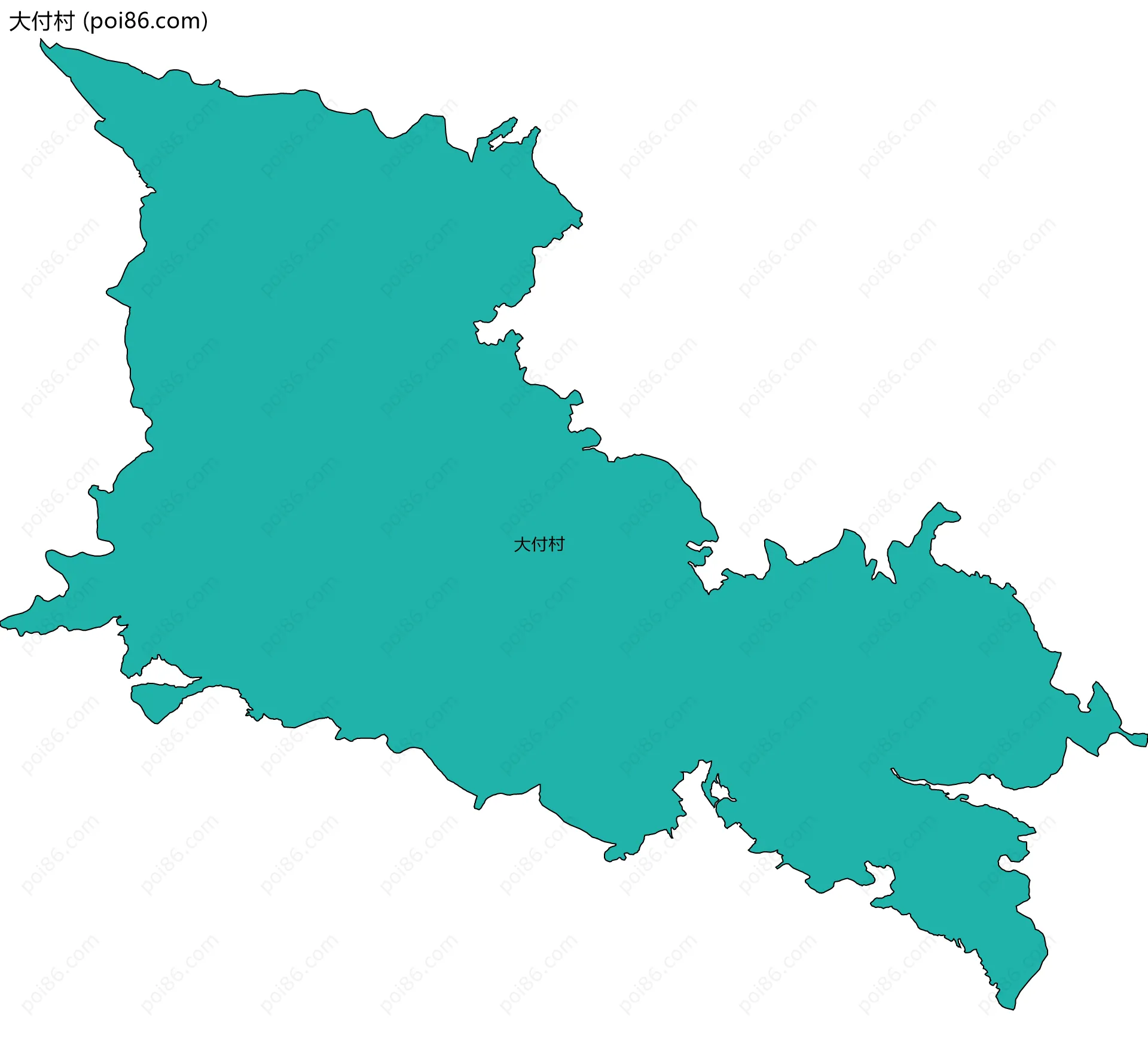 大付村边界地图