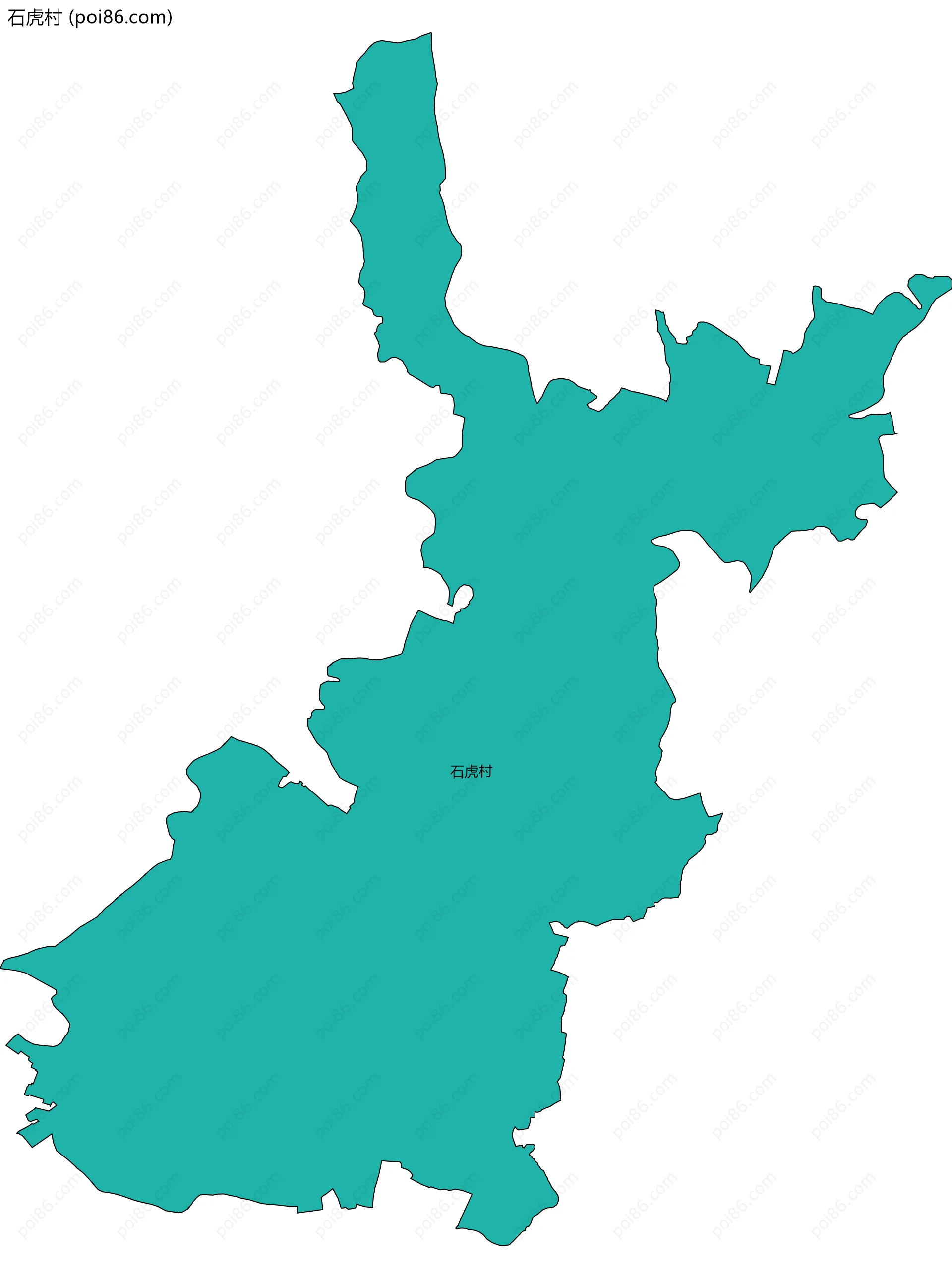 石虎村边界地图