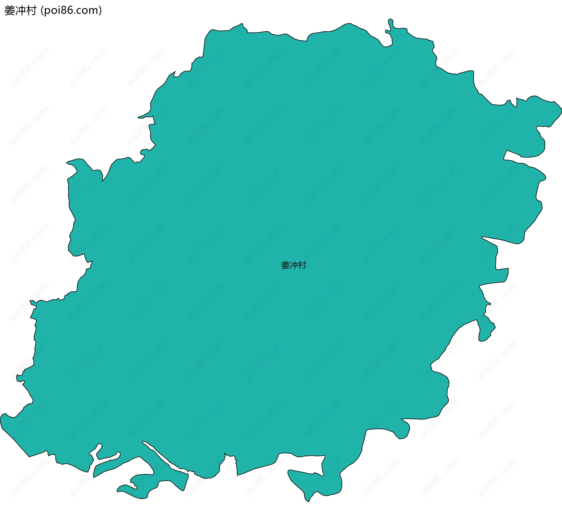 姜冲村边界地图