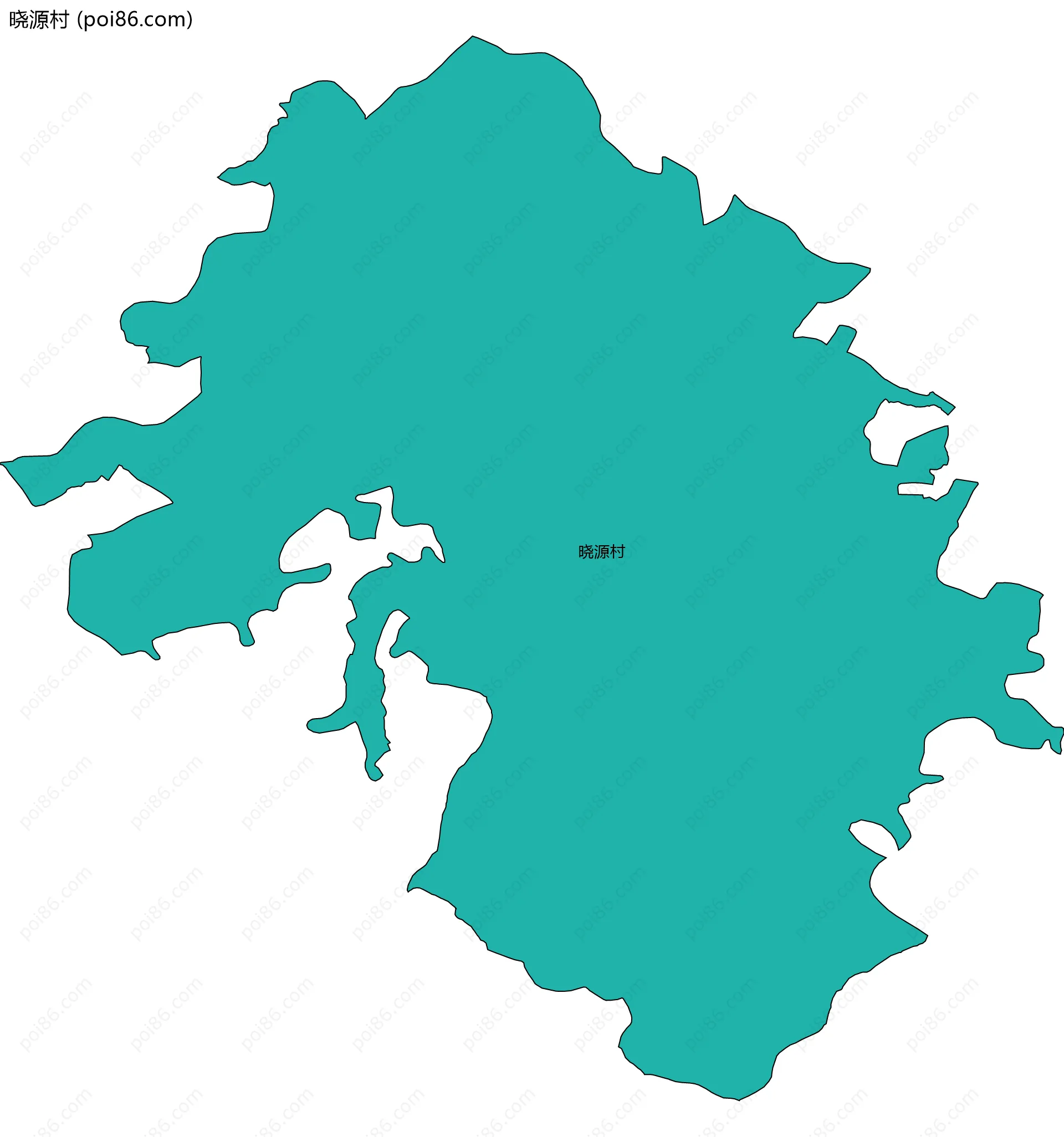 晓源村边界地图
