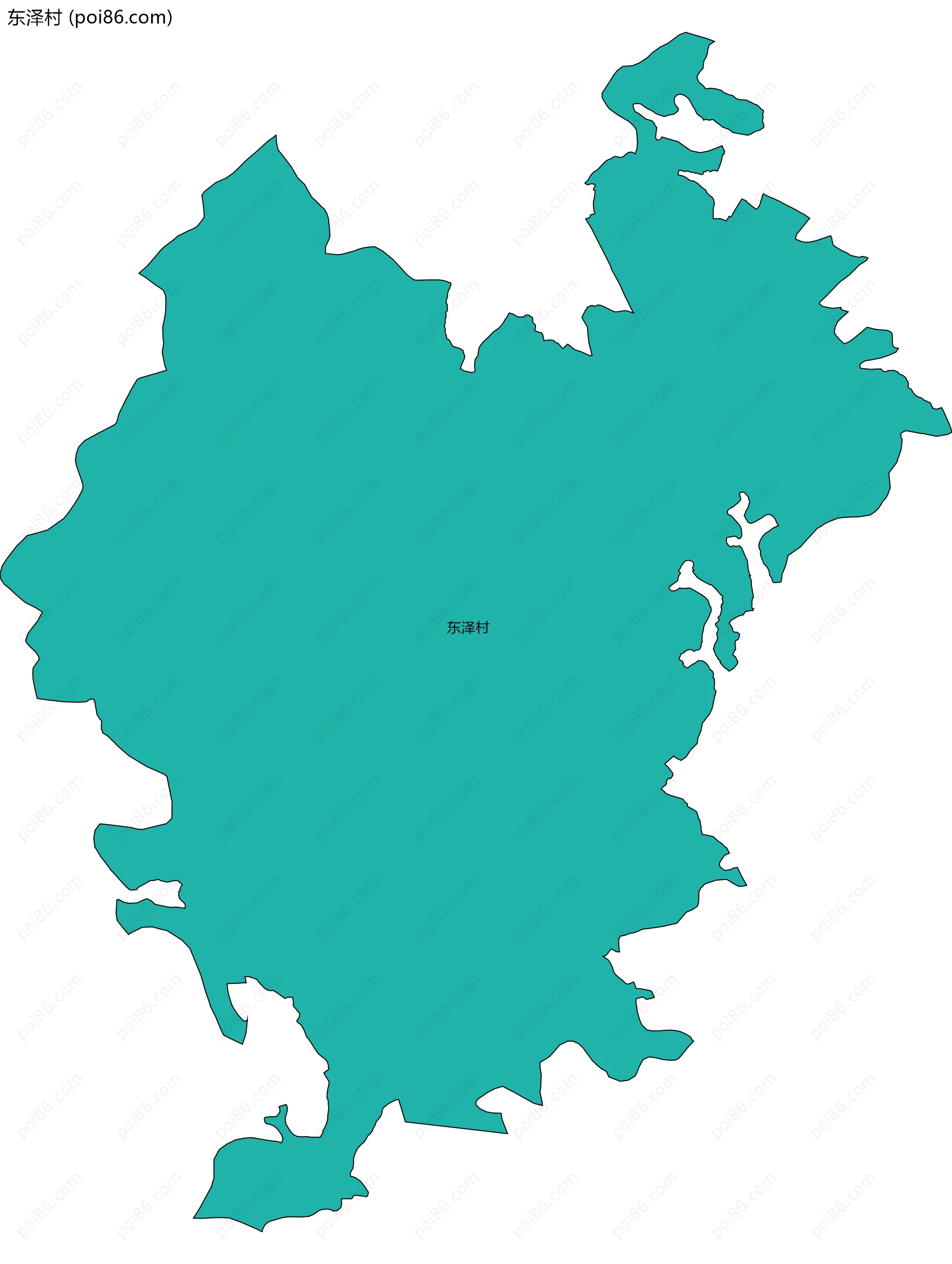 东泽村边界地图