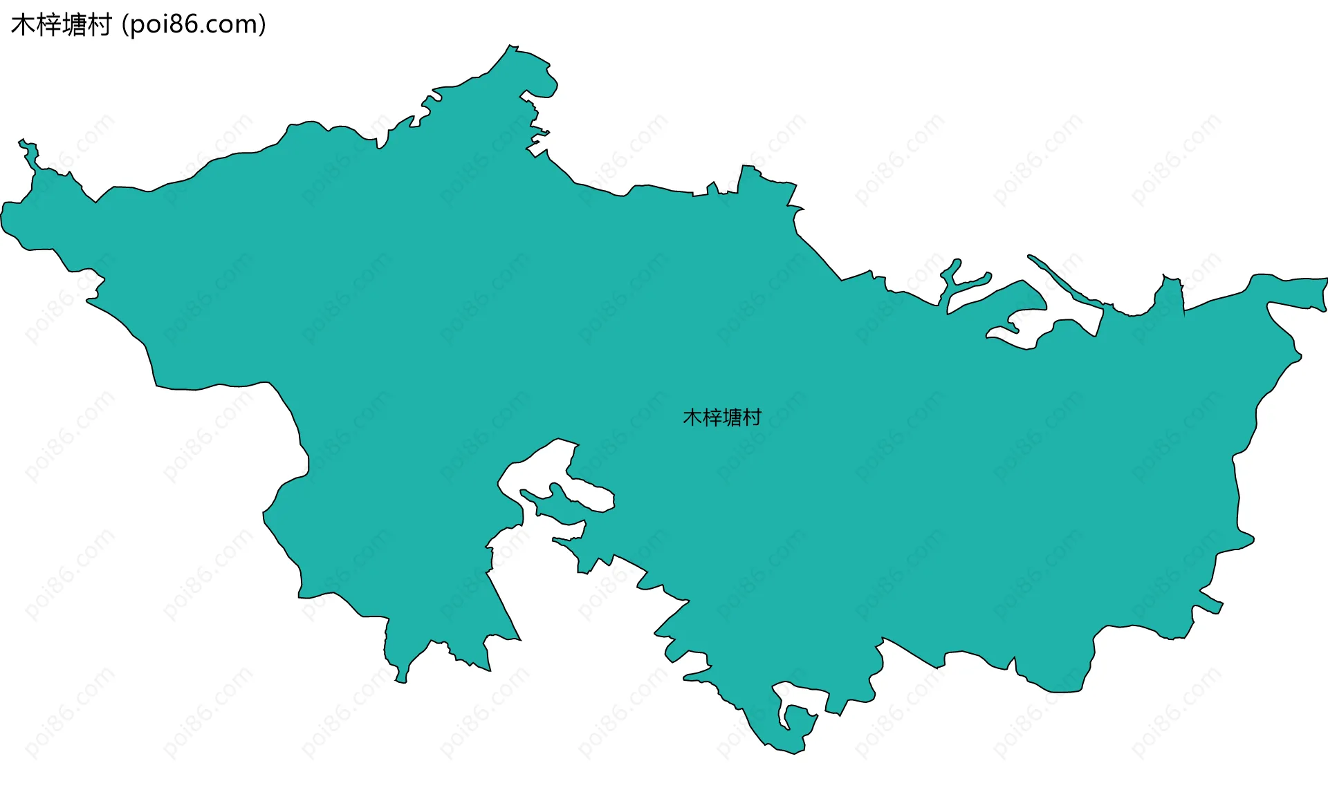 木梓塘村边界地图