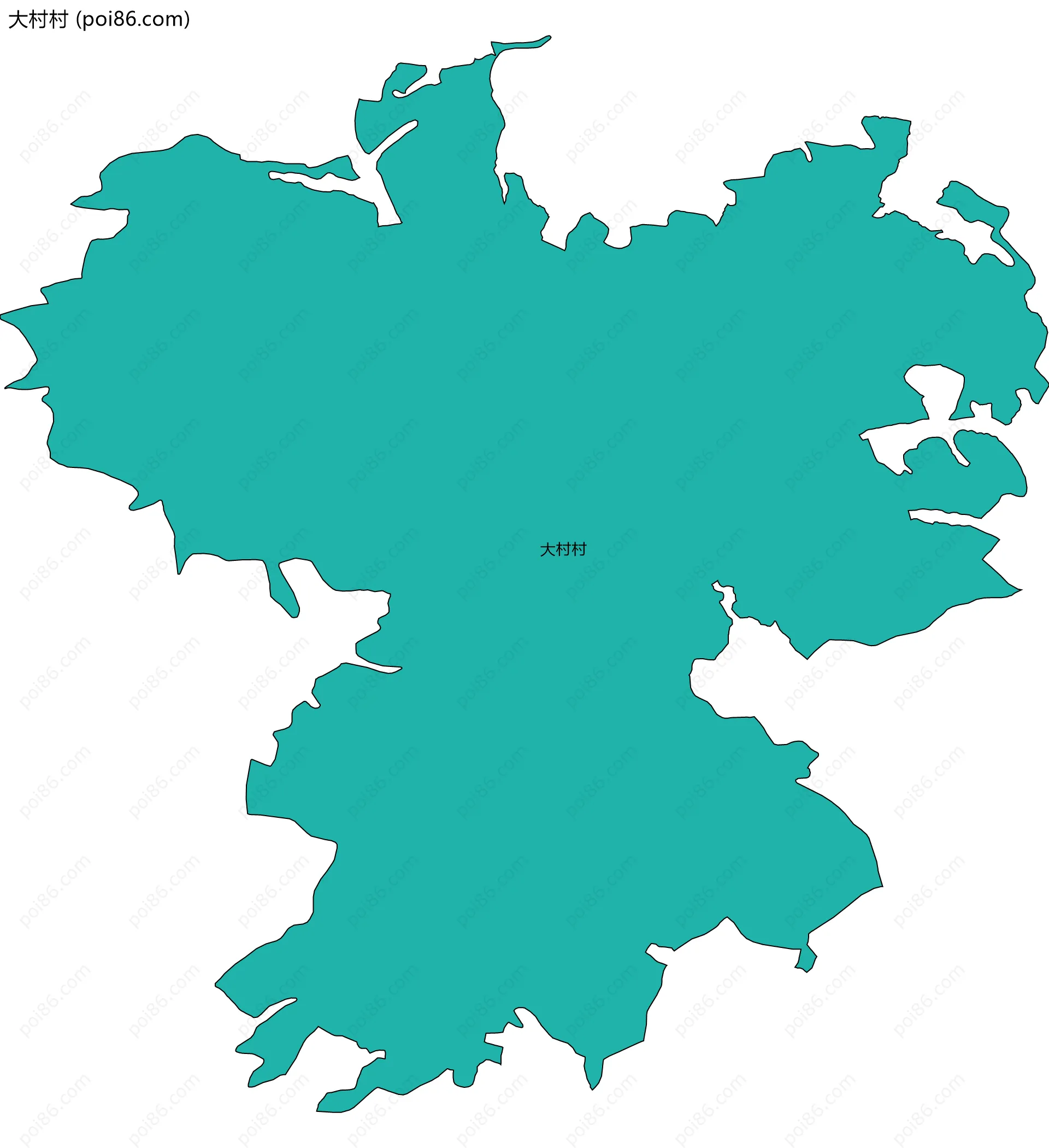 大村村边界地图