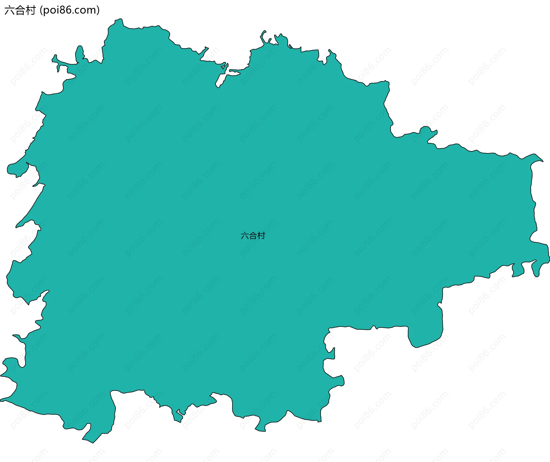 六合村边界地图