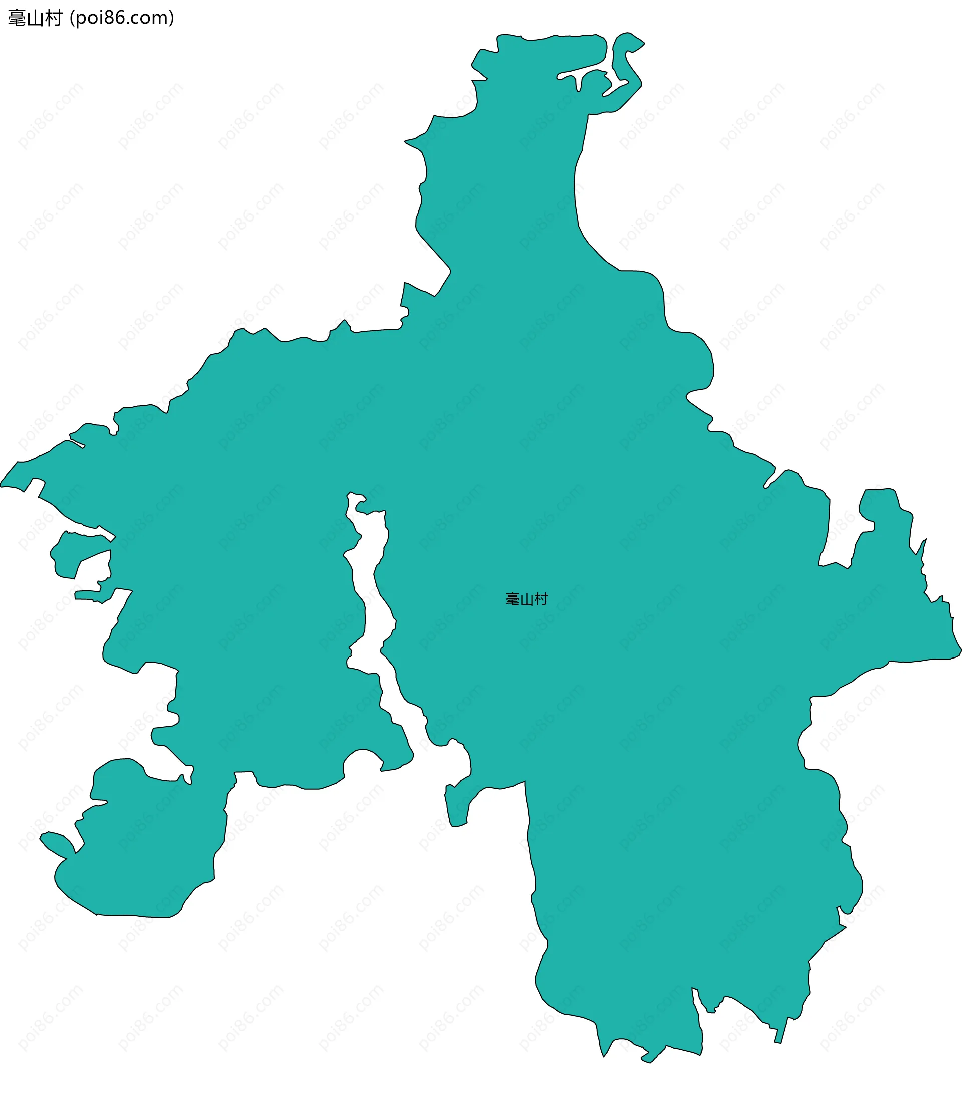 毫山村边界地图