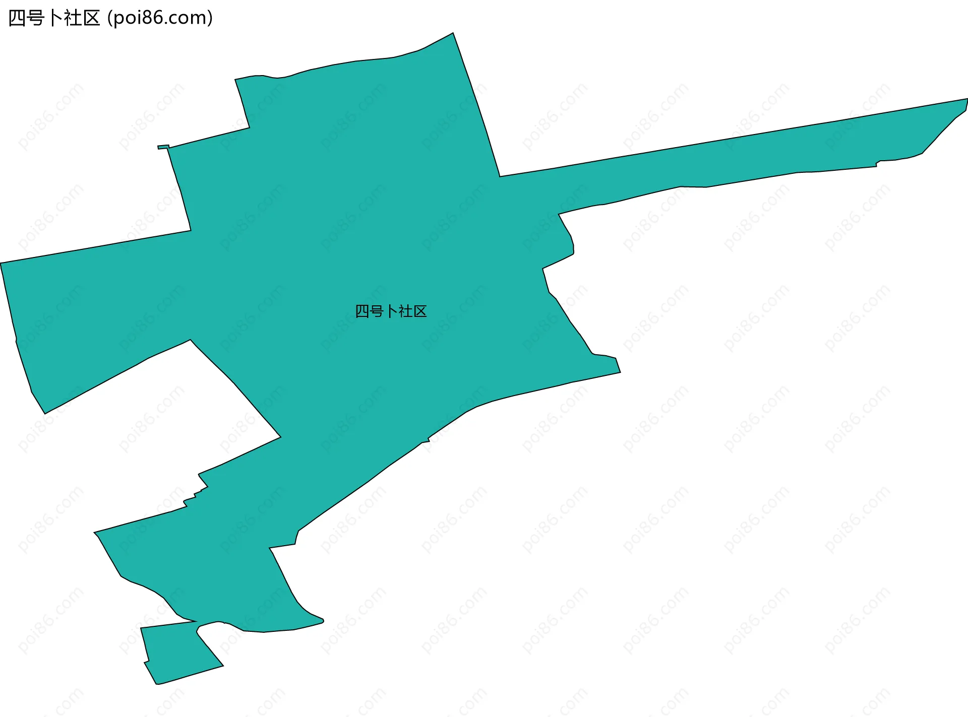 四号卜社区边界地图