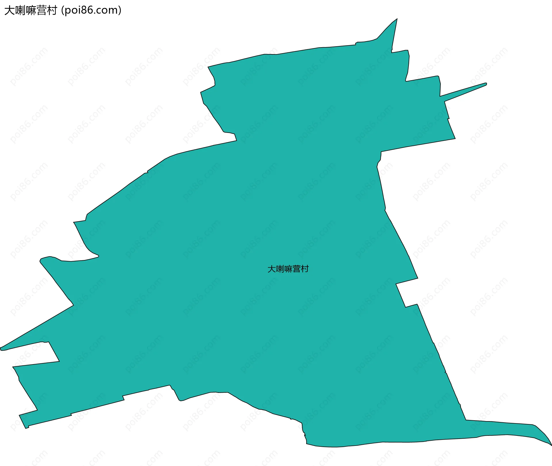 大喇嘛营村边界地图