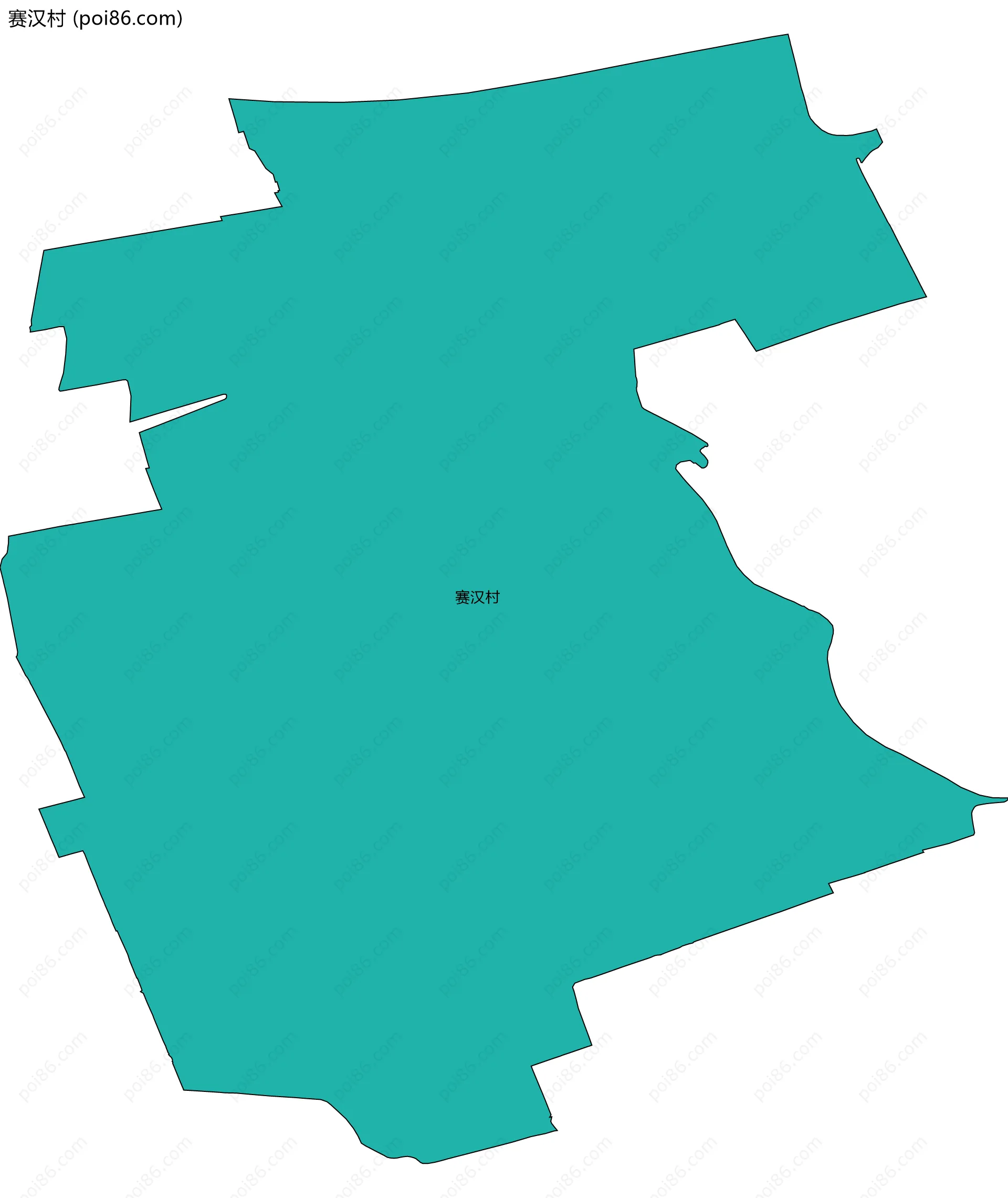 赛汉村边界地图