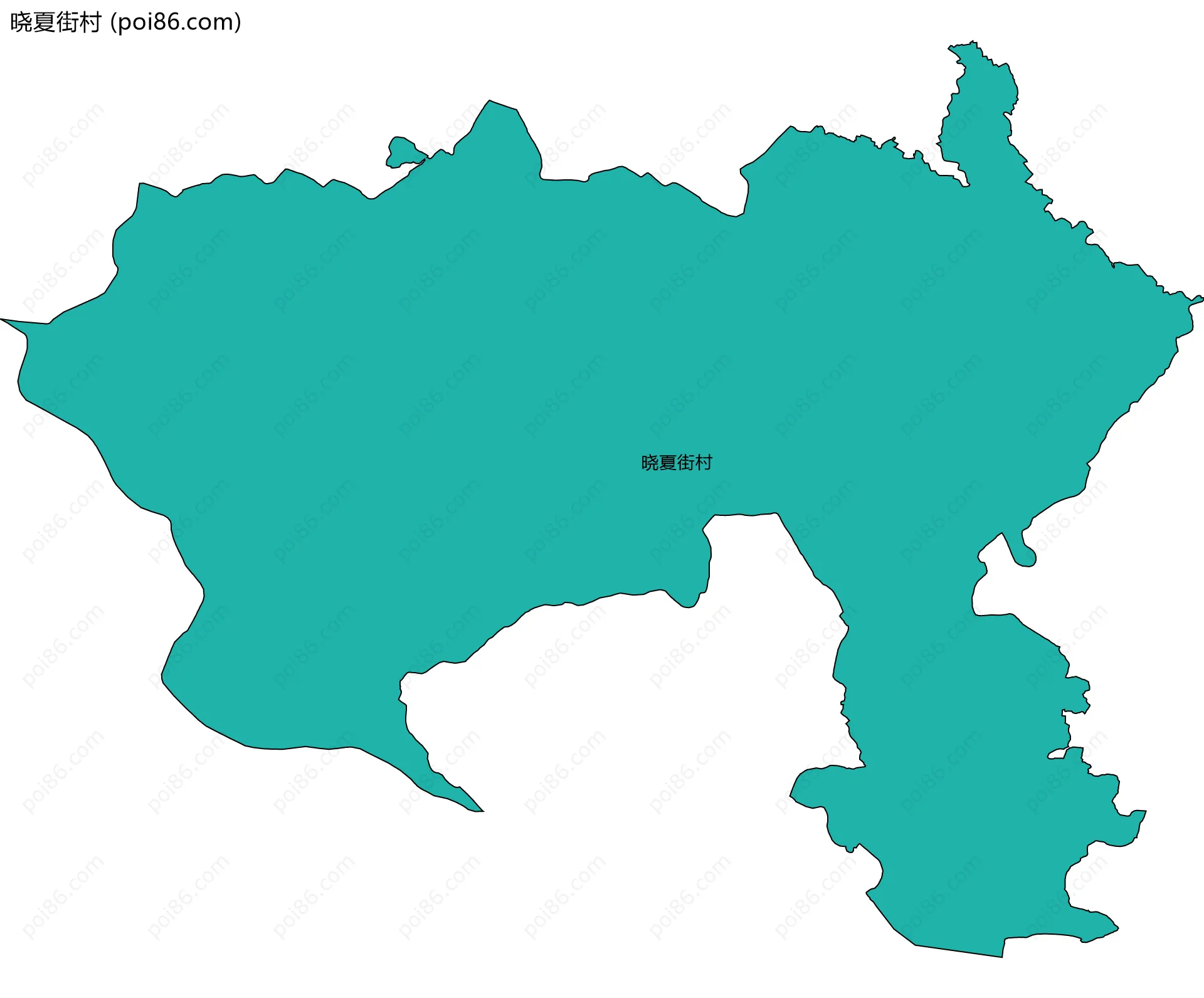 晓夏街村边界地图