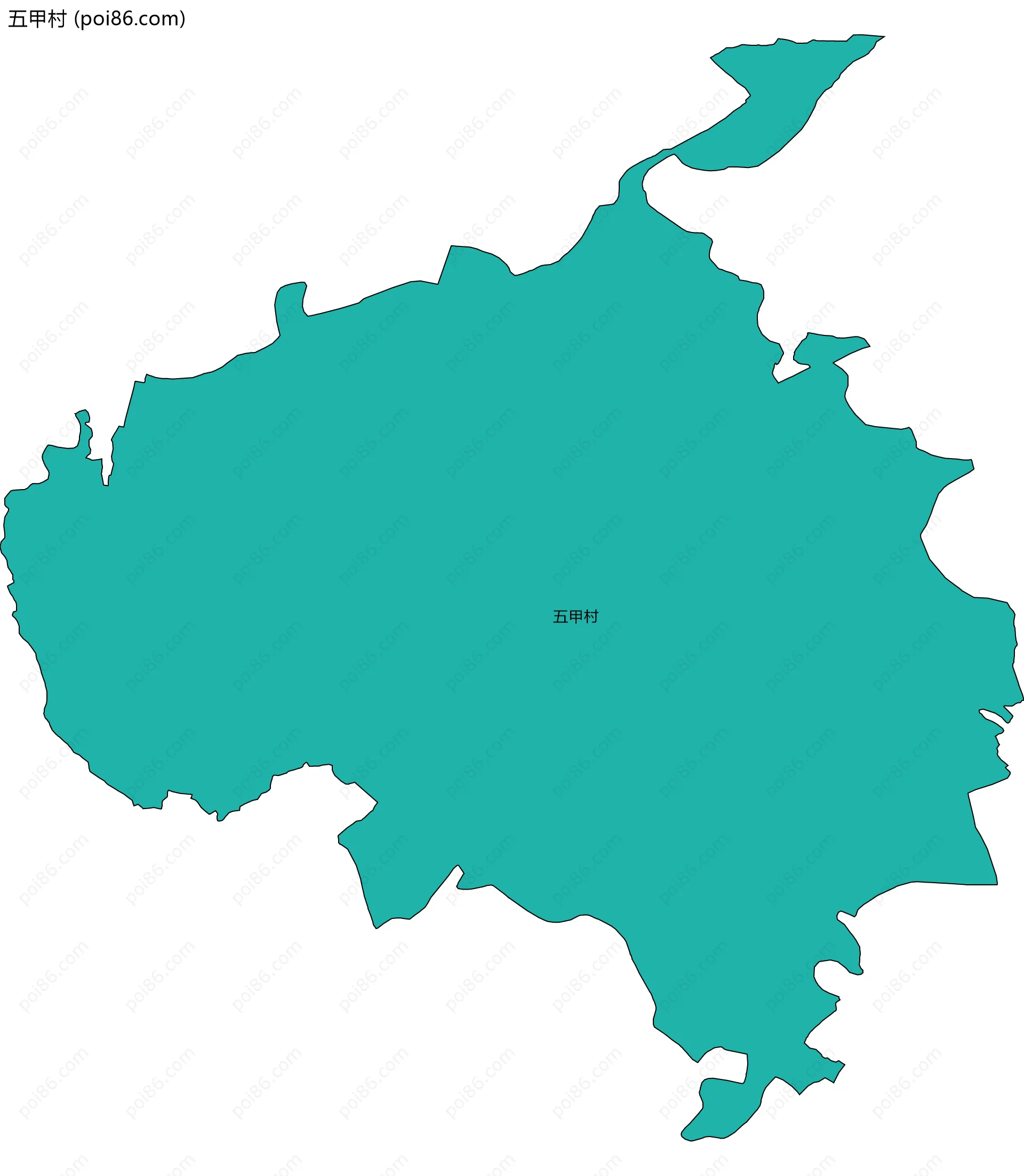 五甲村边界地图