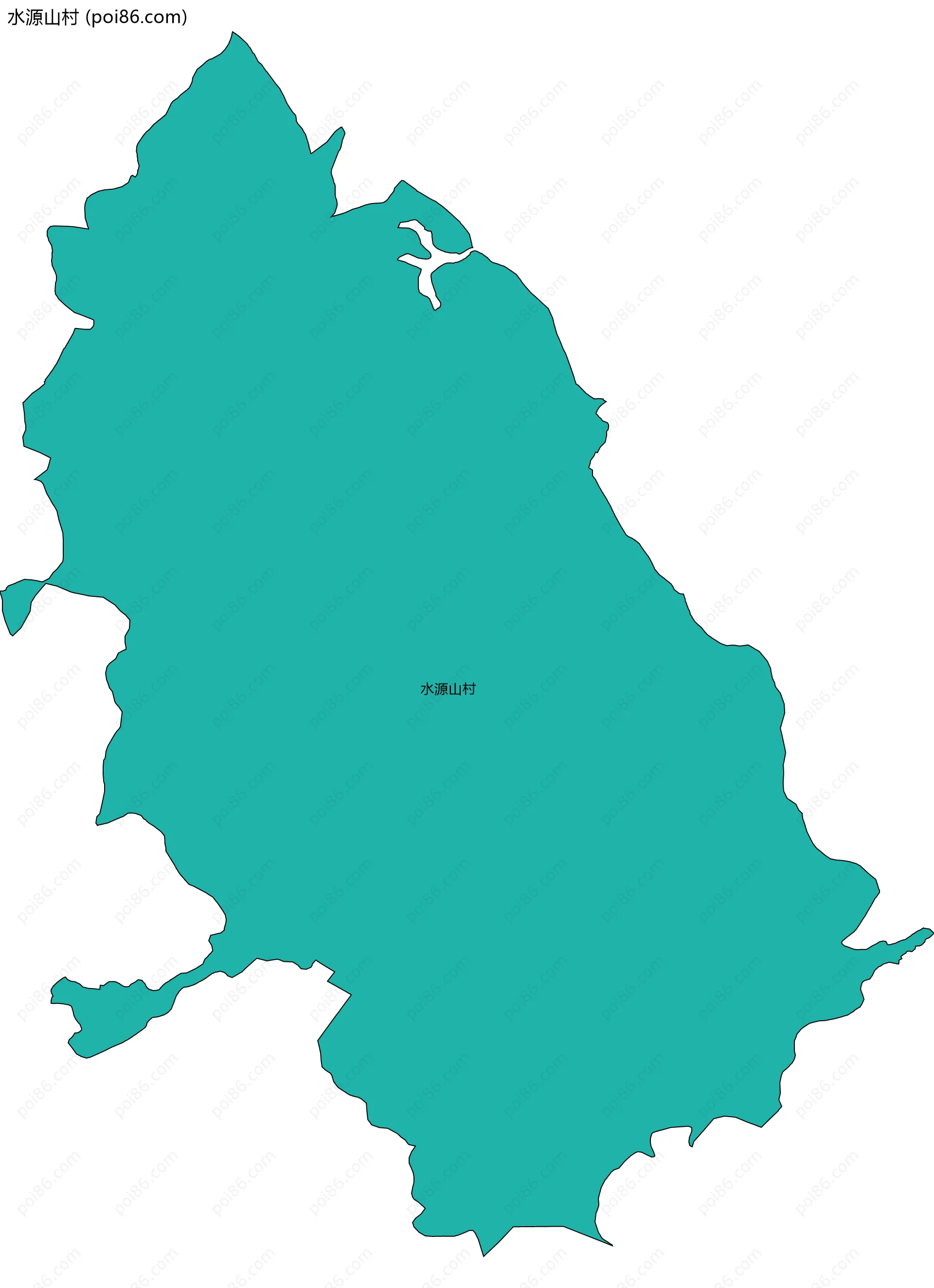 水源山村边界地图