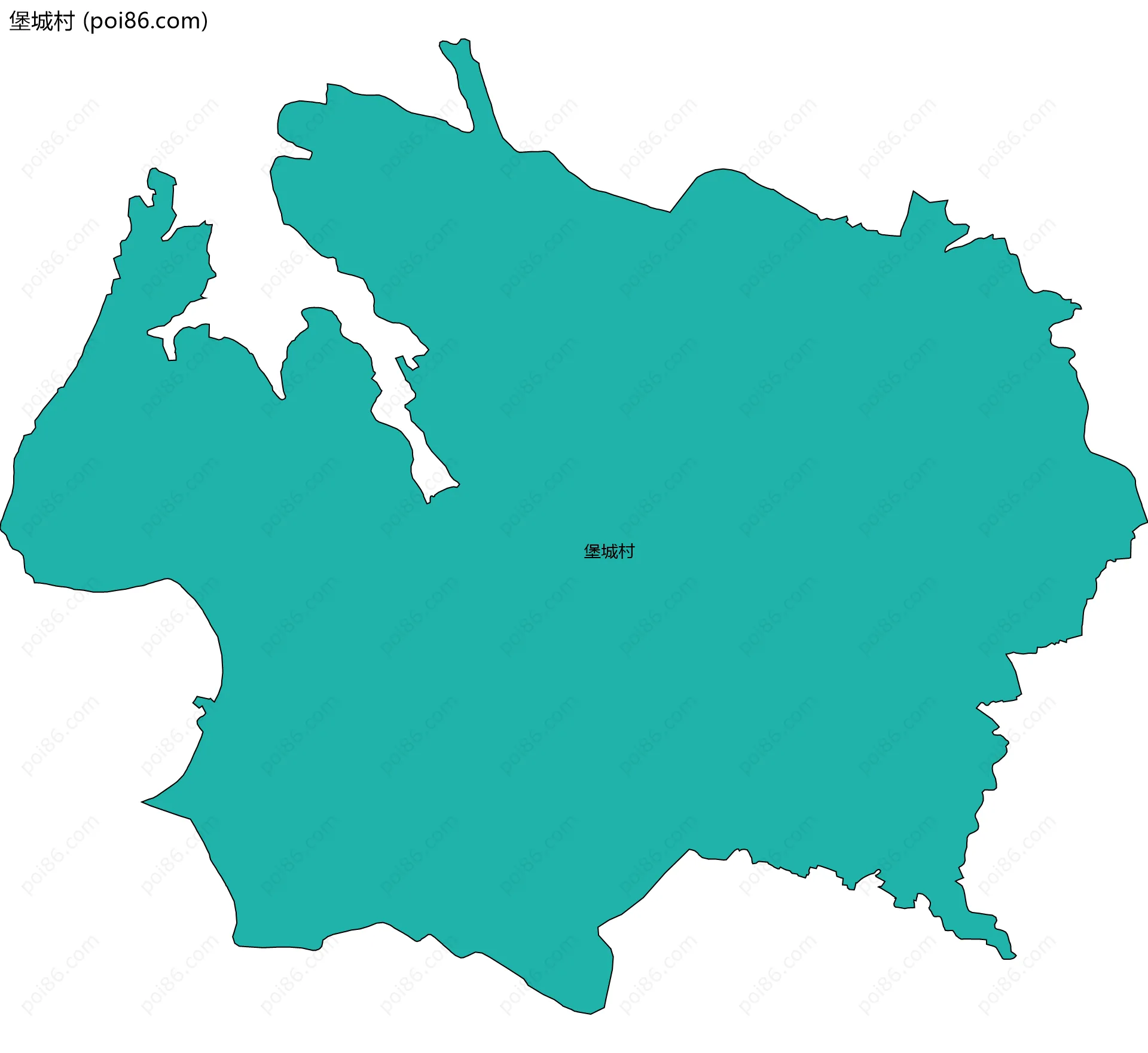 堡城村边界地图