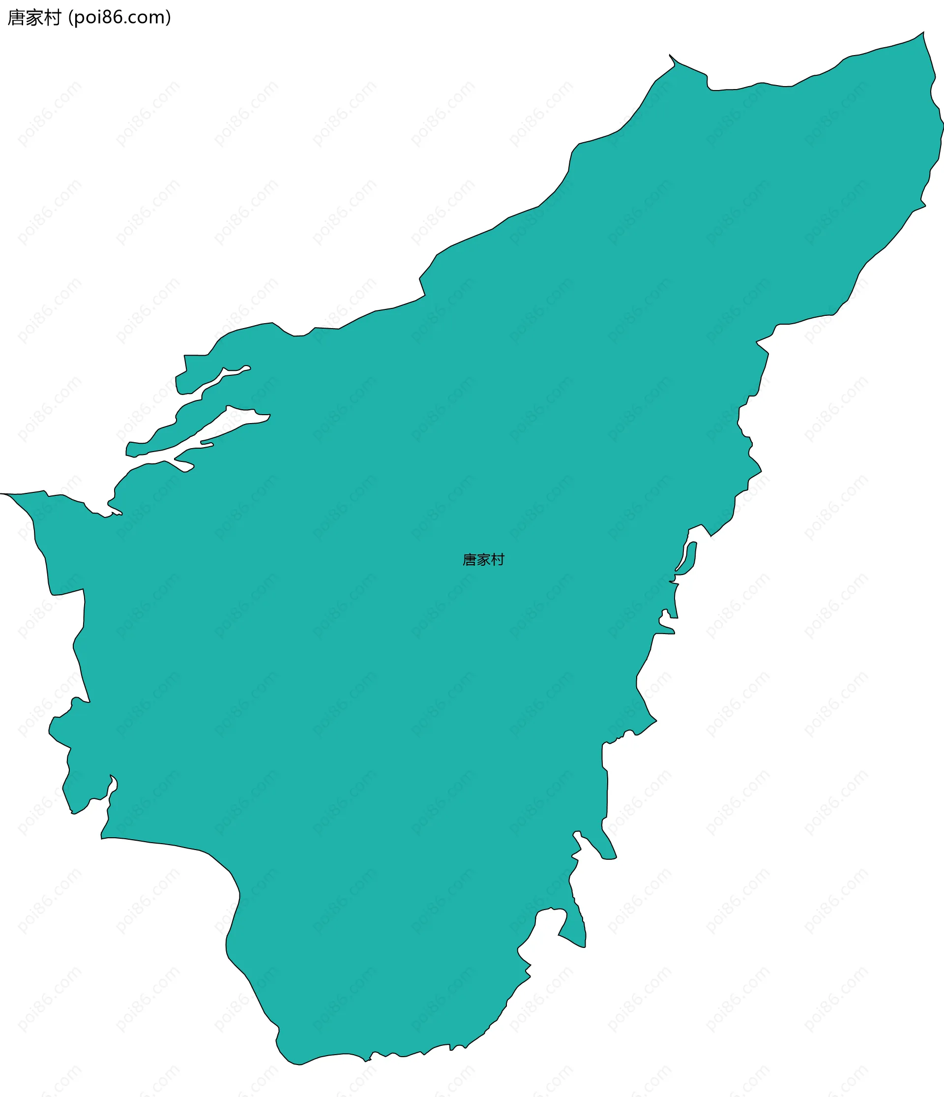 唐家村边界地图