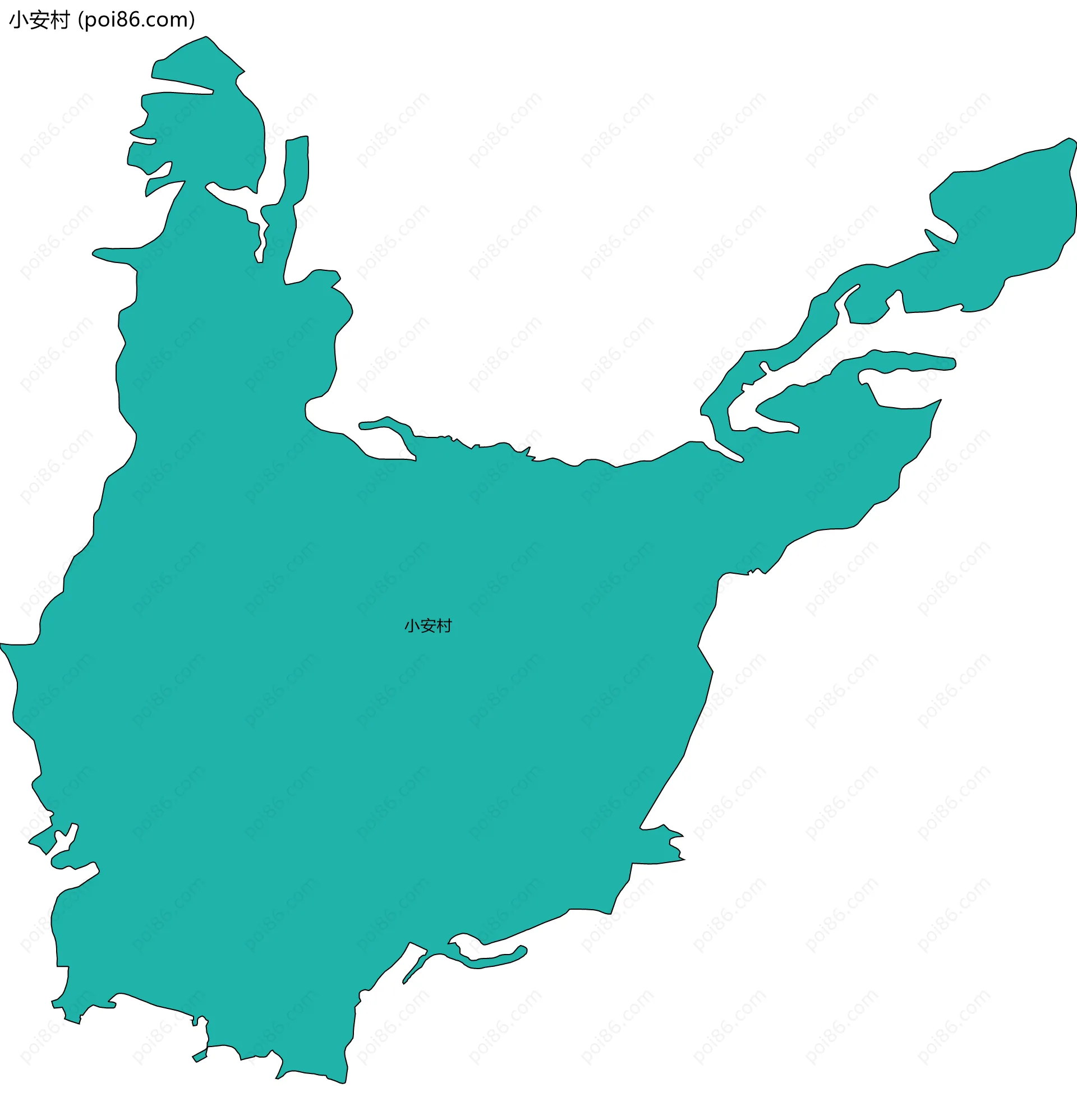 小安村边界地图