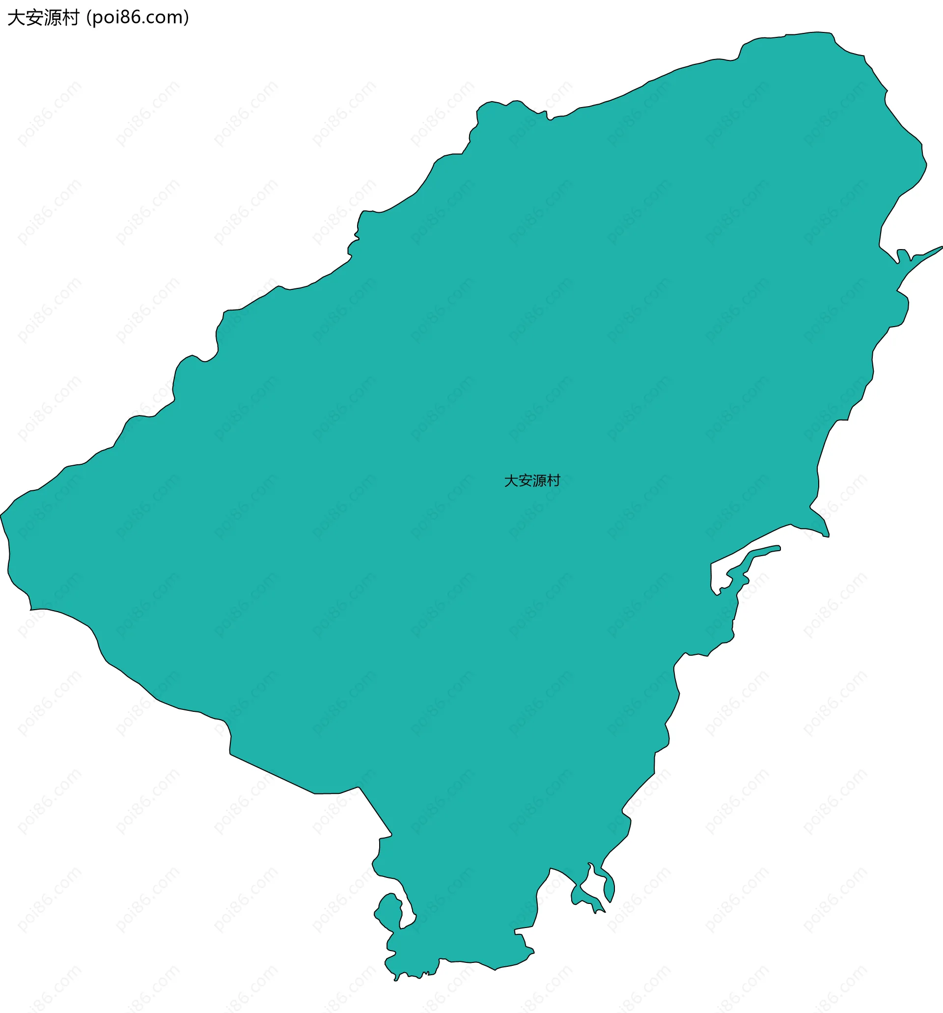 大安源村边界地图