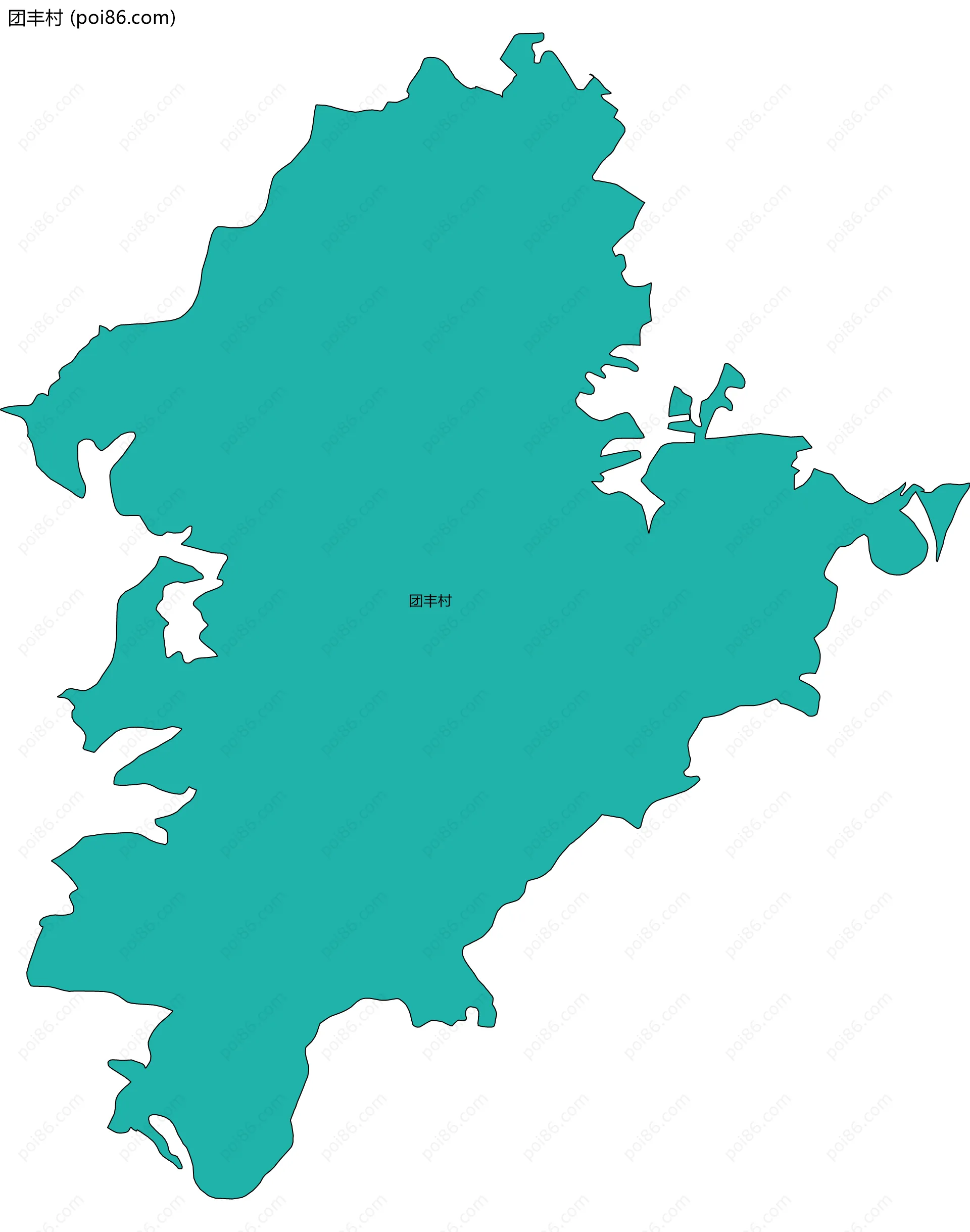 团丰村边界地图