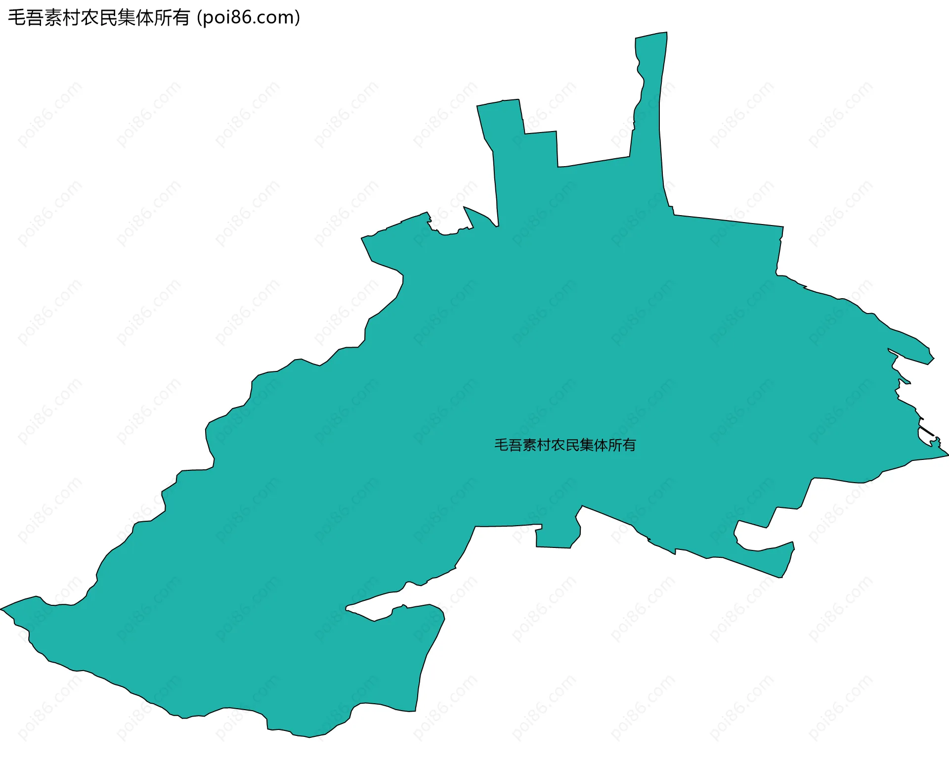 毛吾素村农民集体所有边界地图