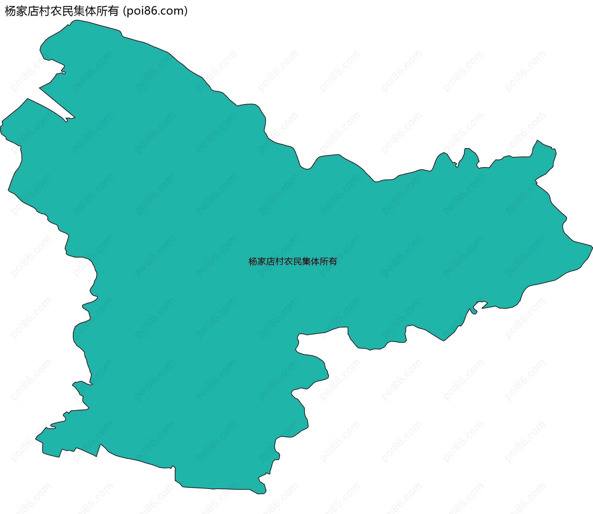 杨家店村农民集体所有边界地图
