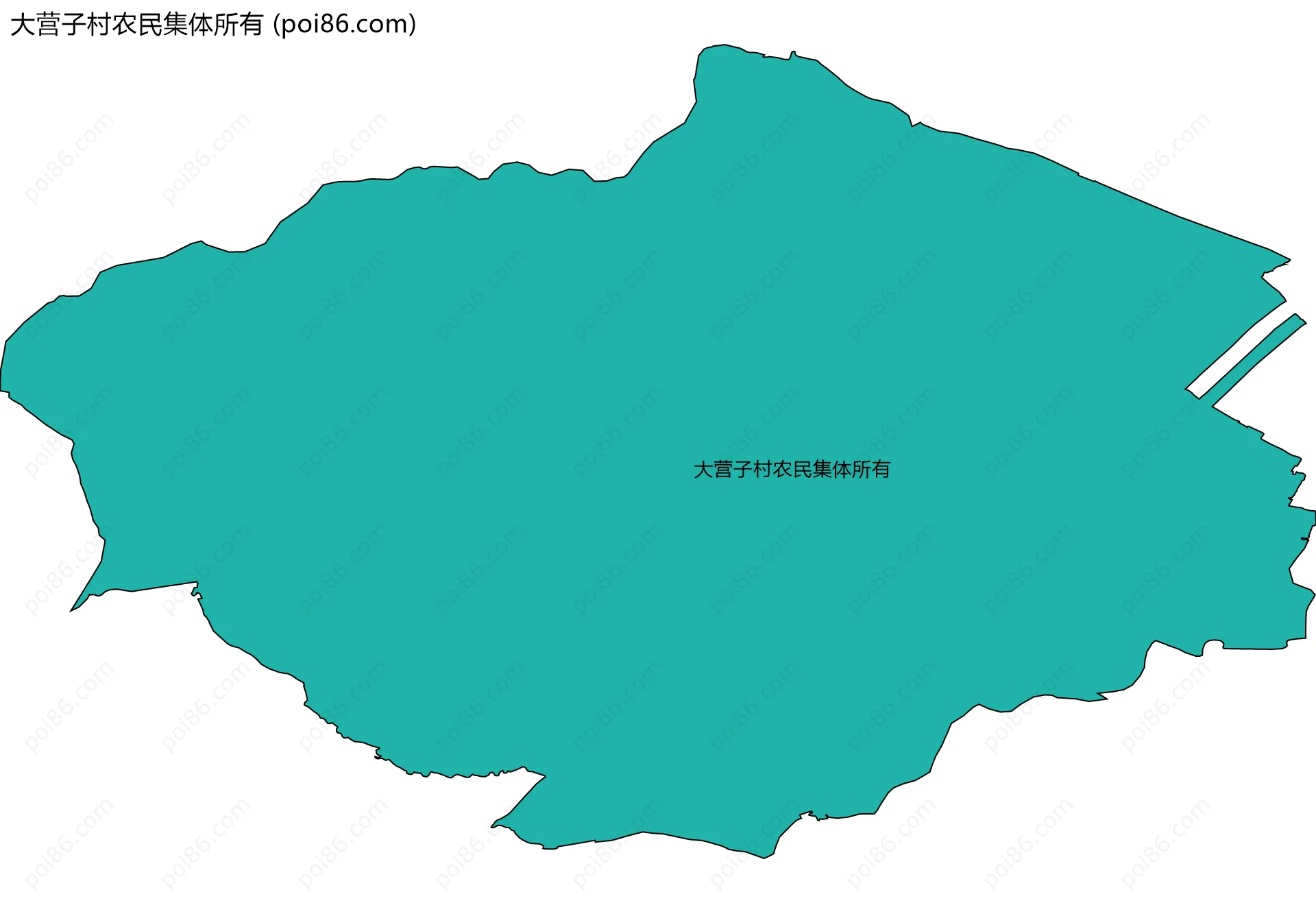 大营子村农民集体所有边界地图