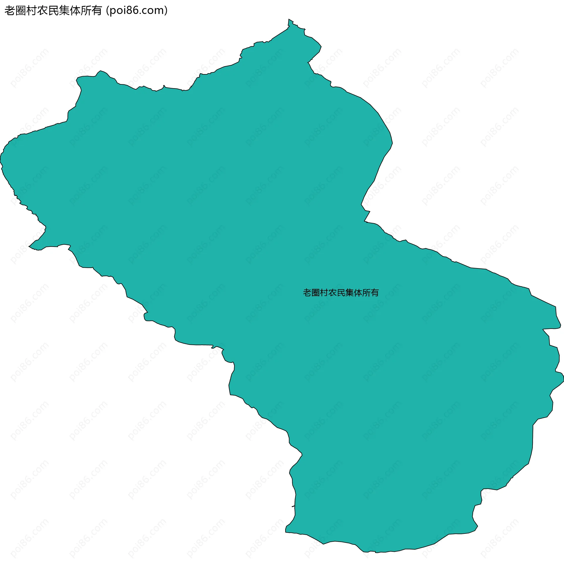 老圈村农民集体所有边界地图