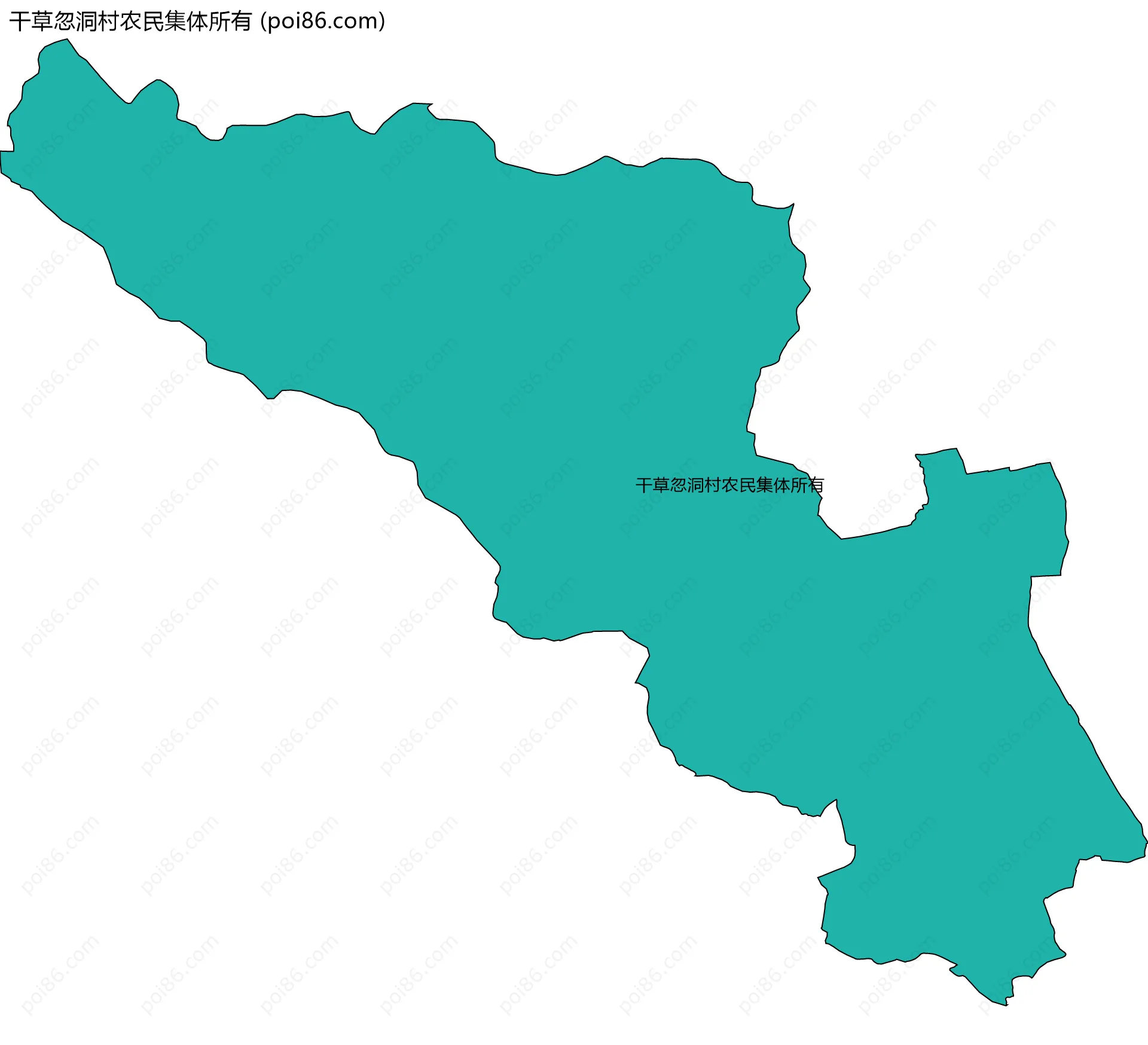 干草忽洞村农民集体所有边界地图
