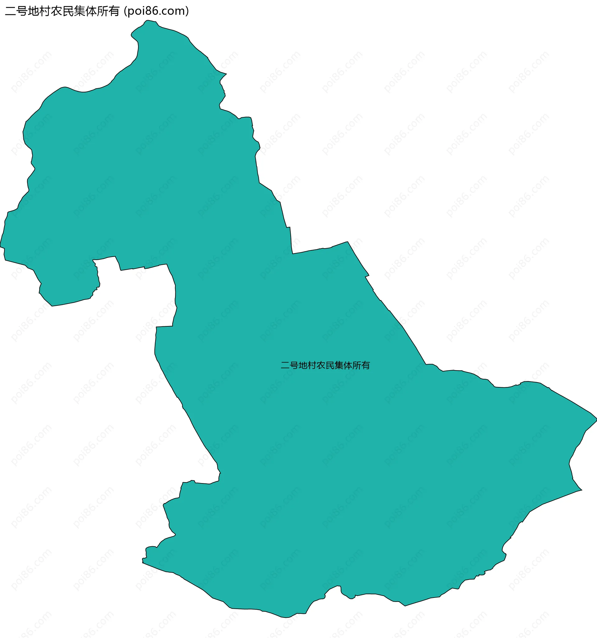二号地村农民集体所有边界地图