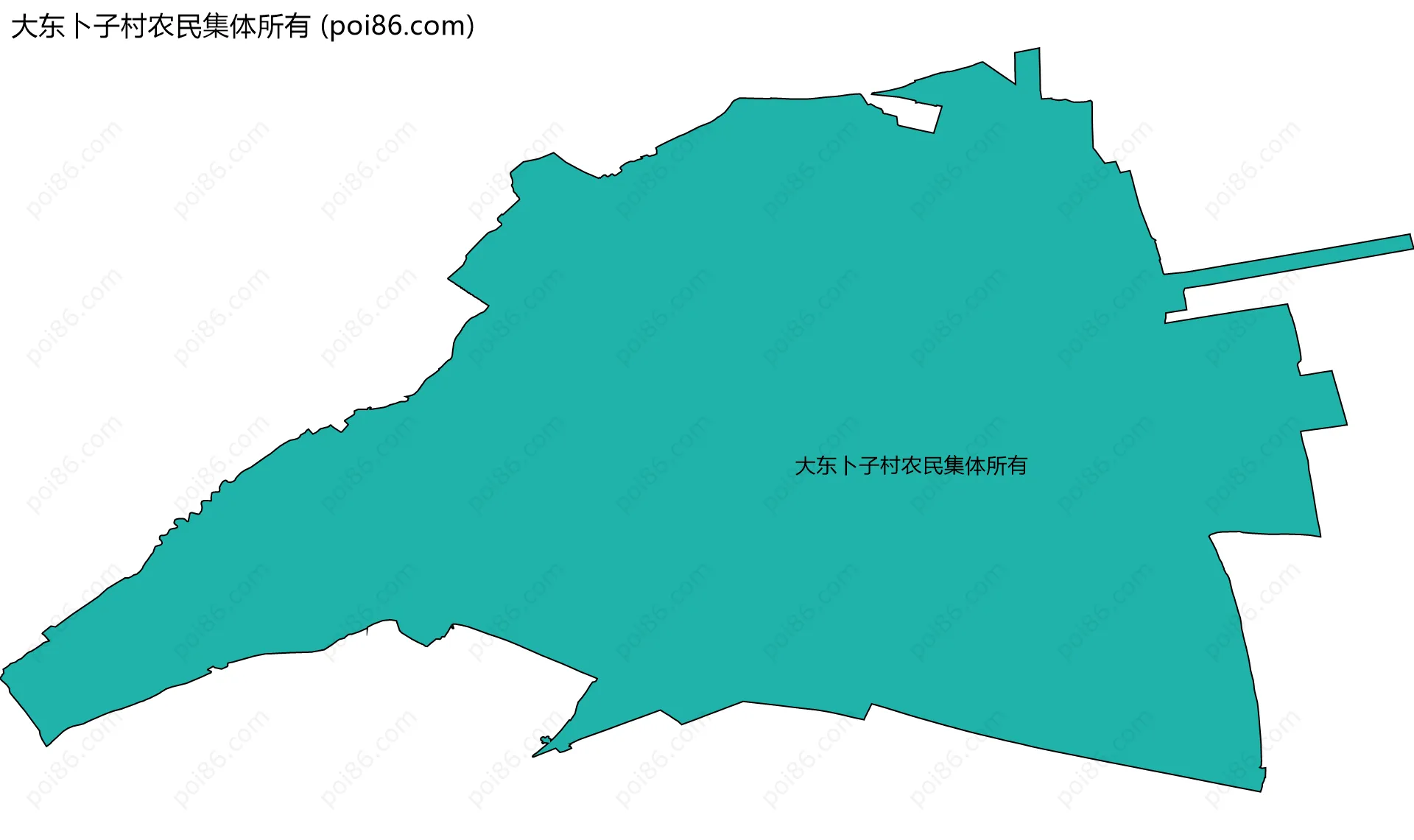 大东卜子村农民集体所有边界地图