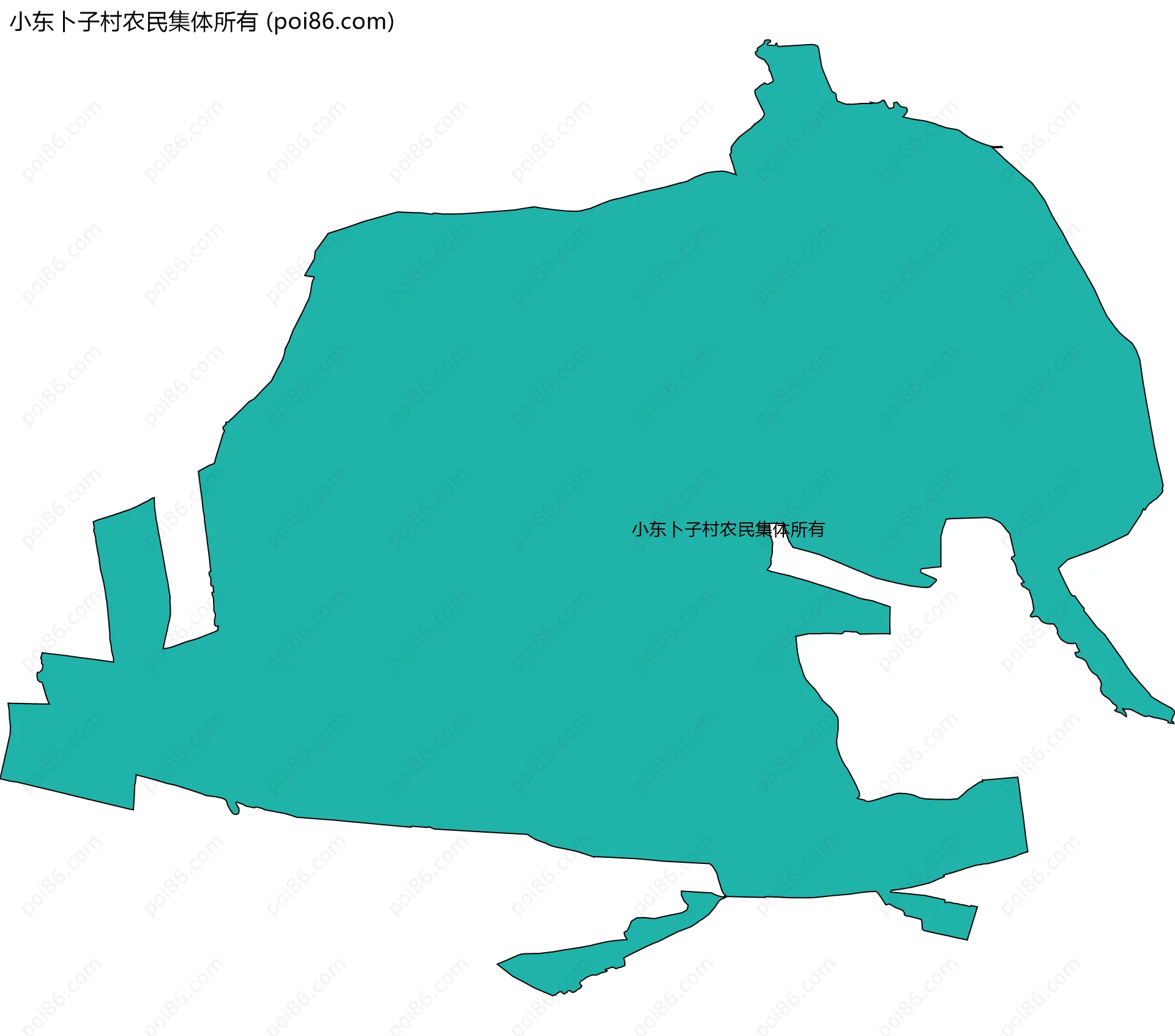 小东卜子村农民集体所有边界地图