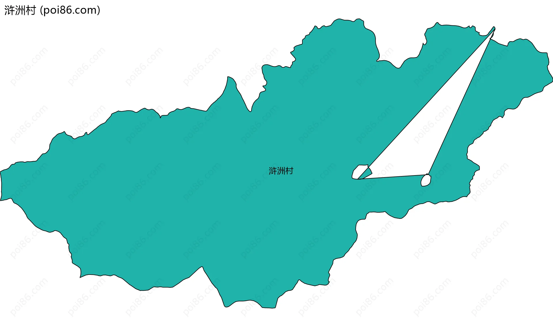 浒洲村边界地图