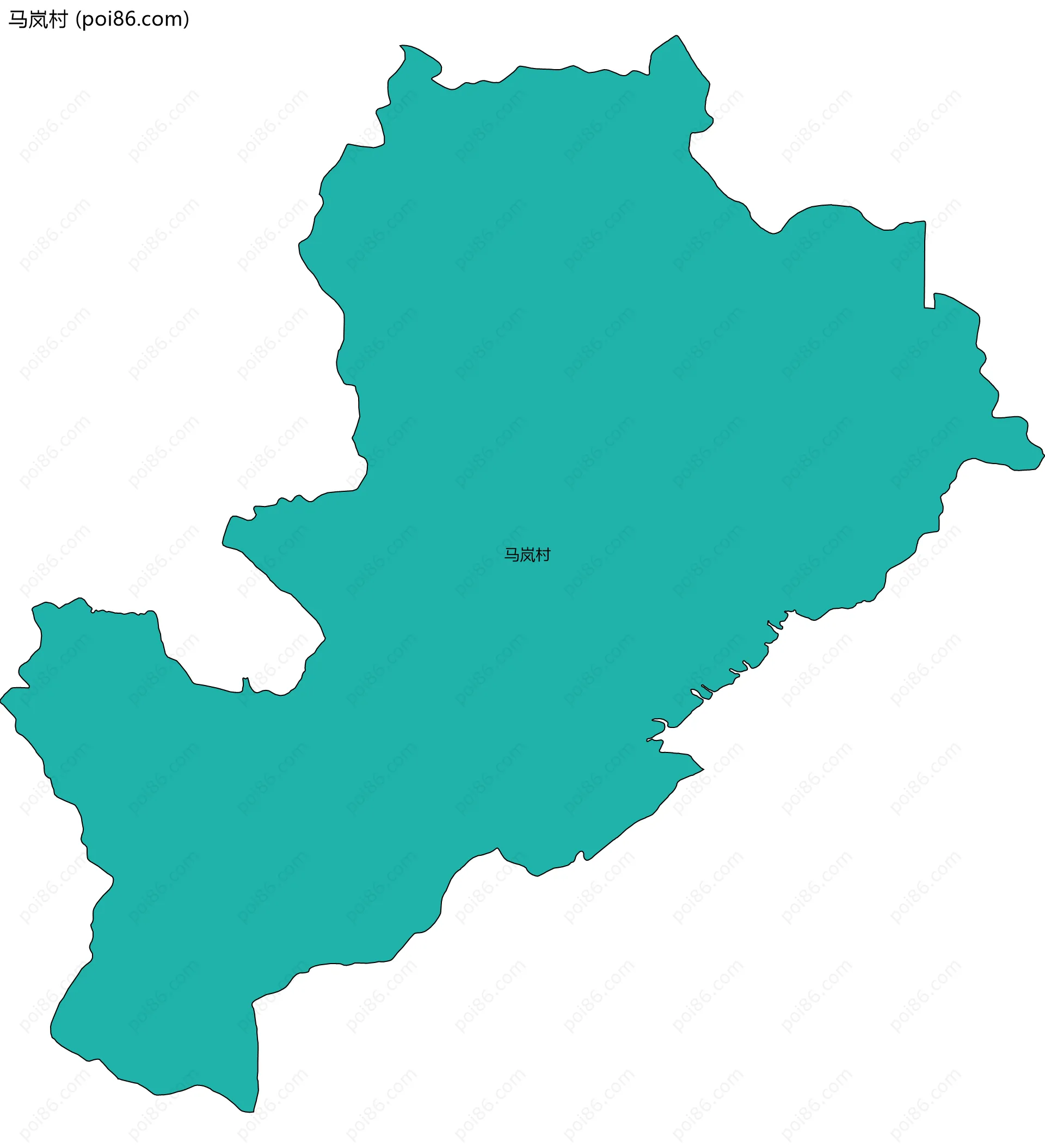 马岚村边界地图