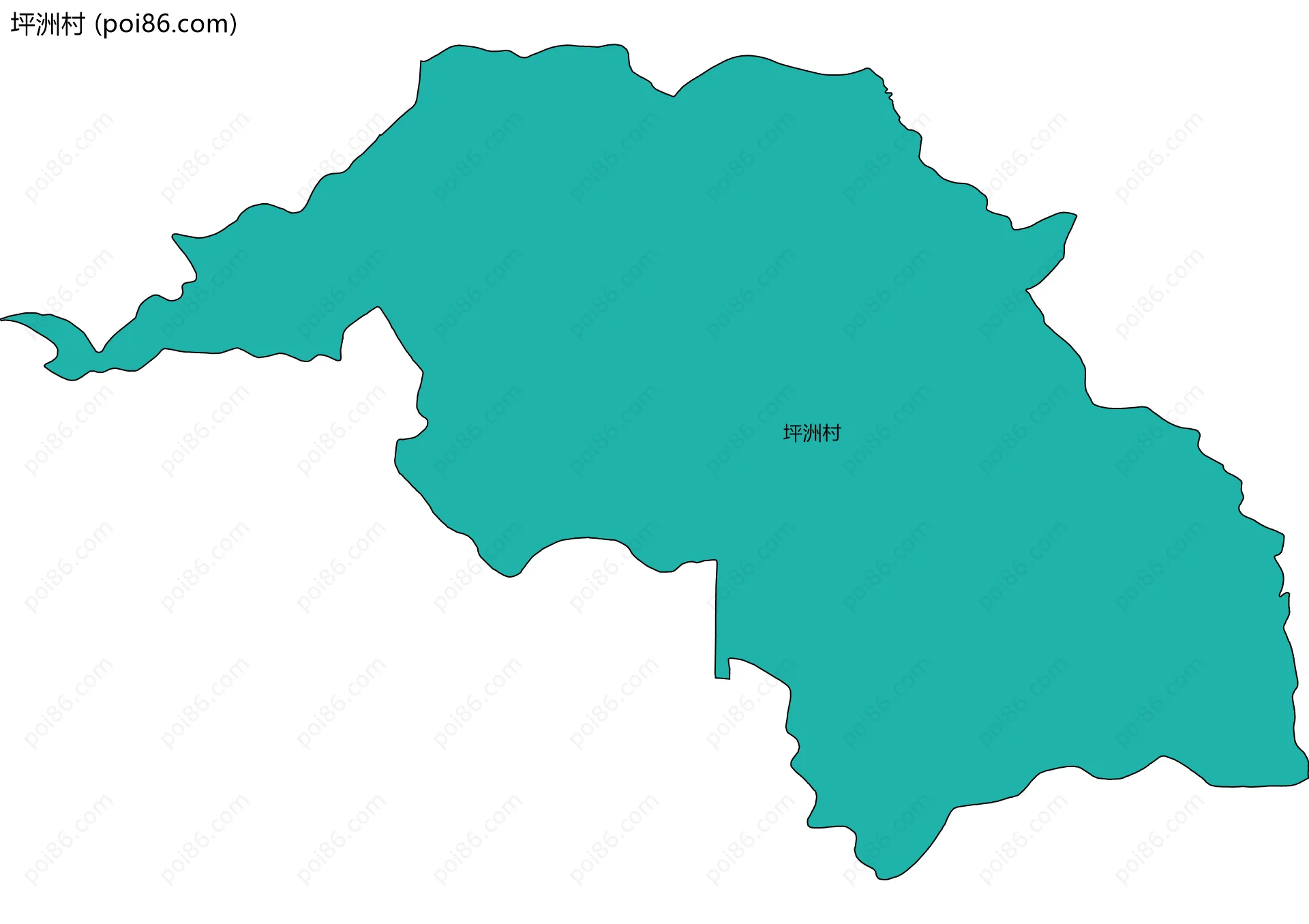 坪洲村边界地图