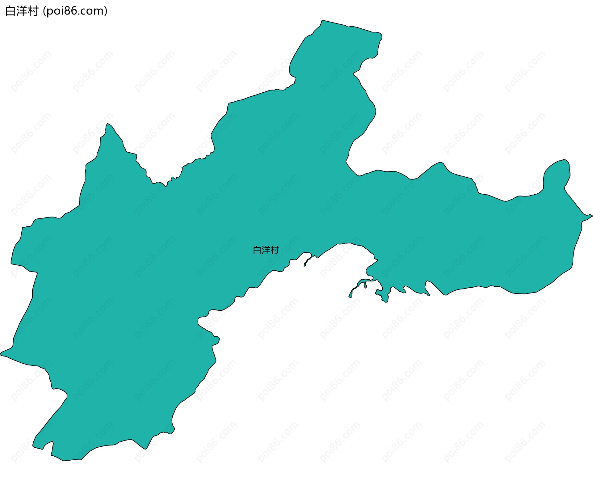 白洋村边界地图