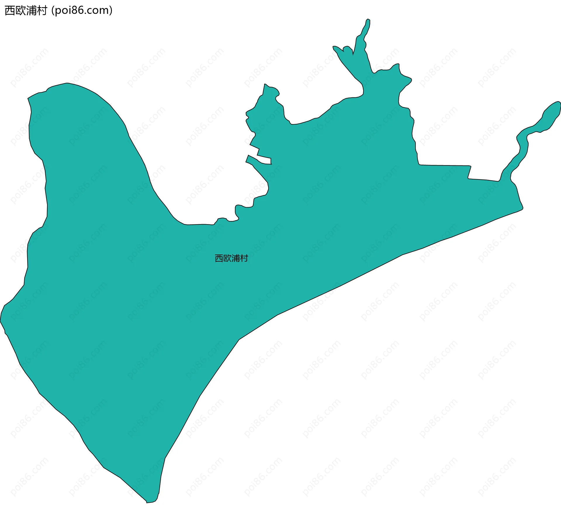 西欧浦村边界地图