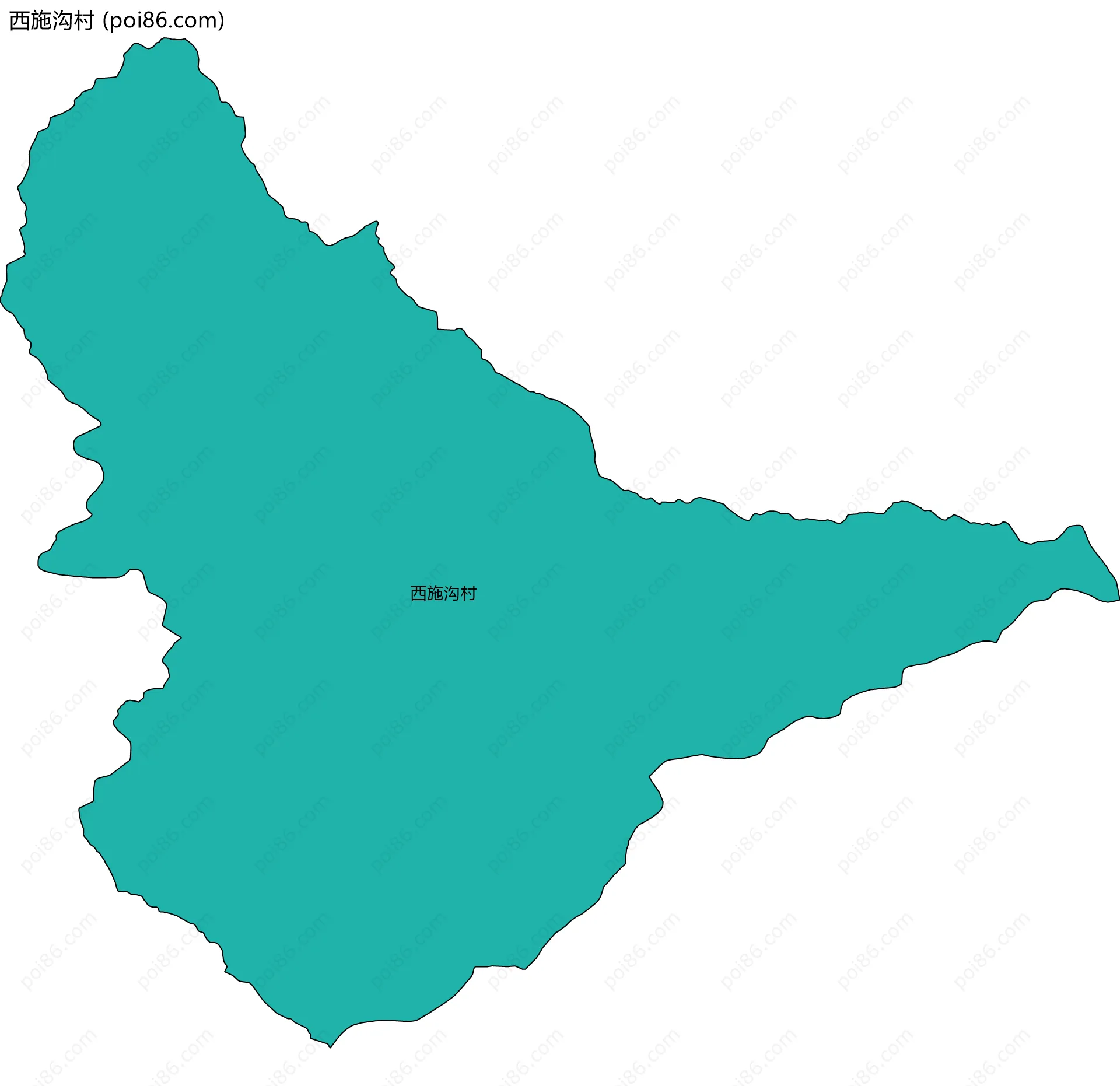 西施沟村边界地图