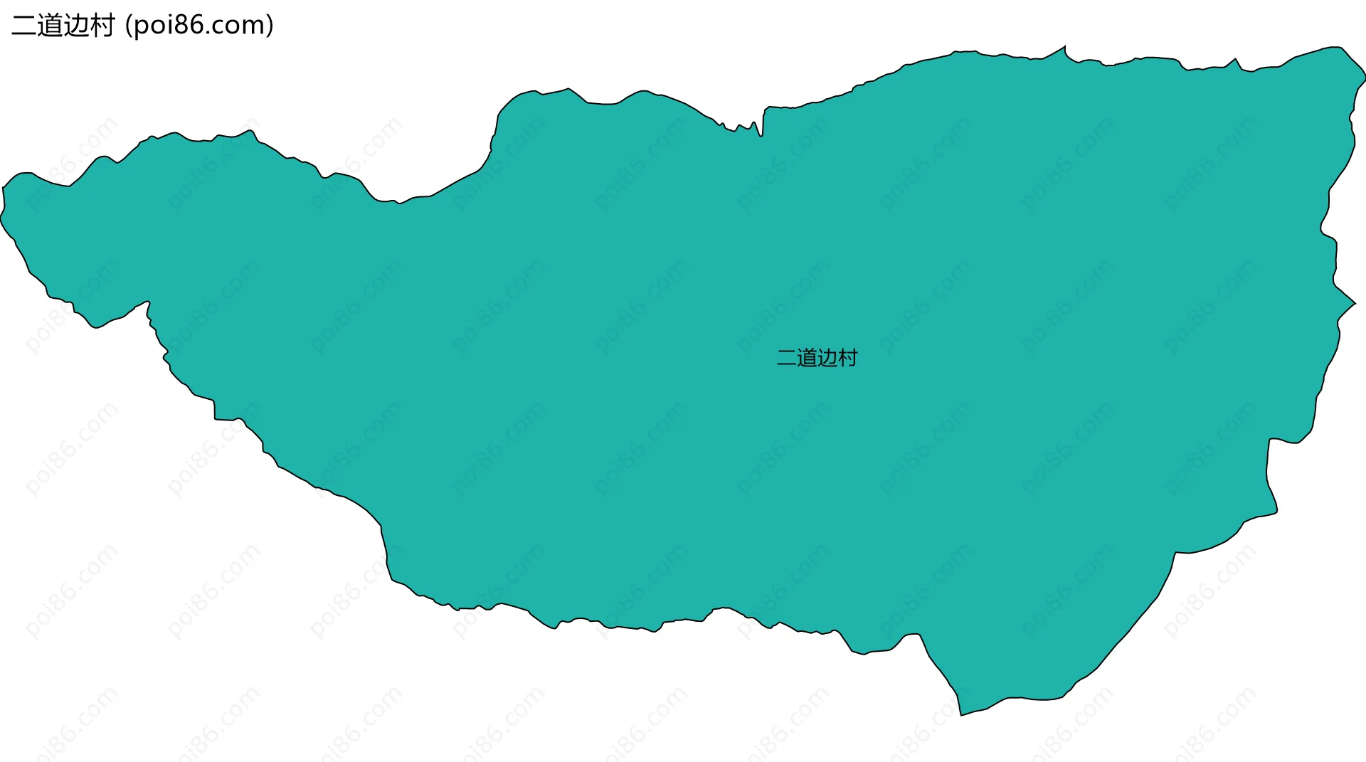 二道边村边界地图