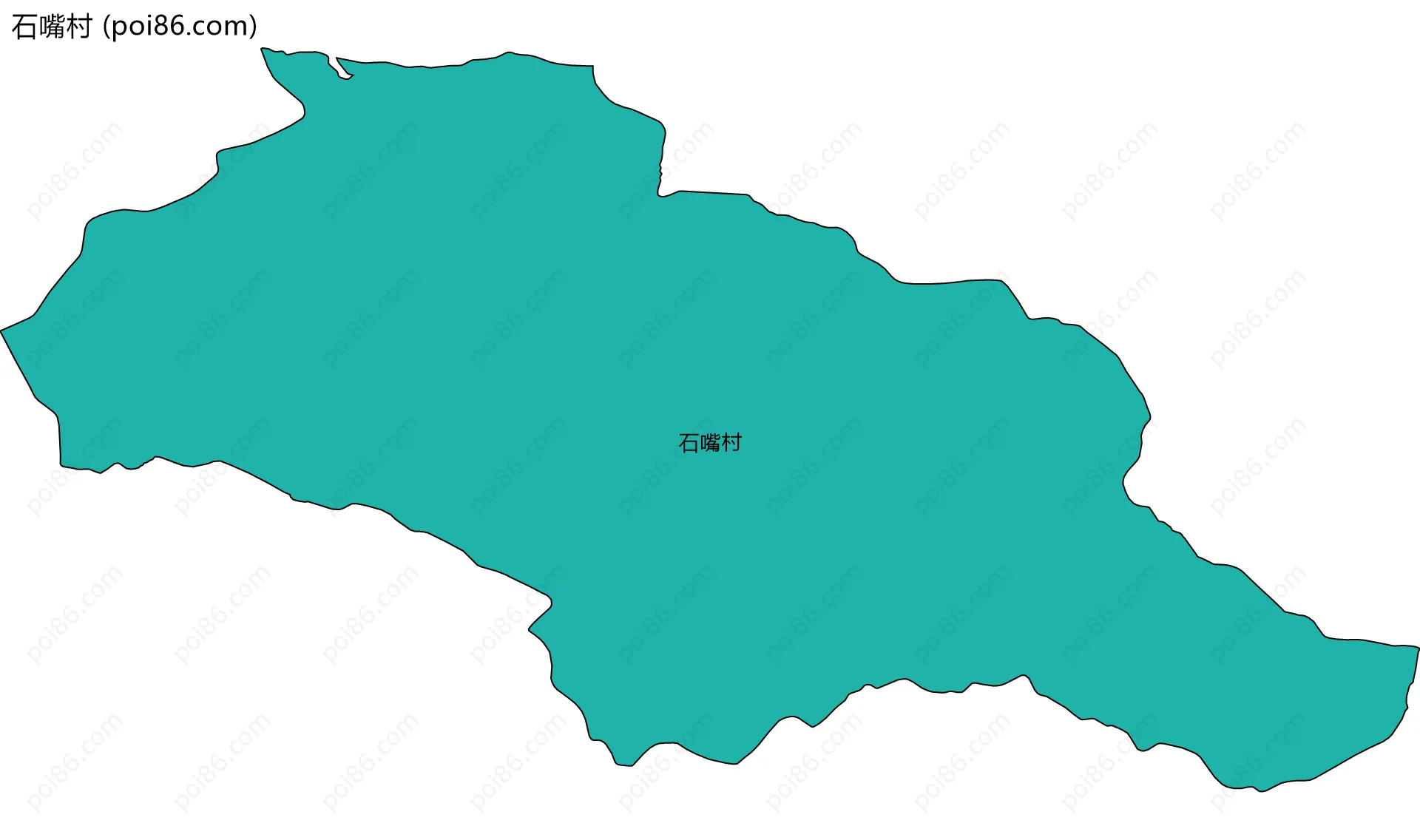 石嘴村边界地图