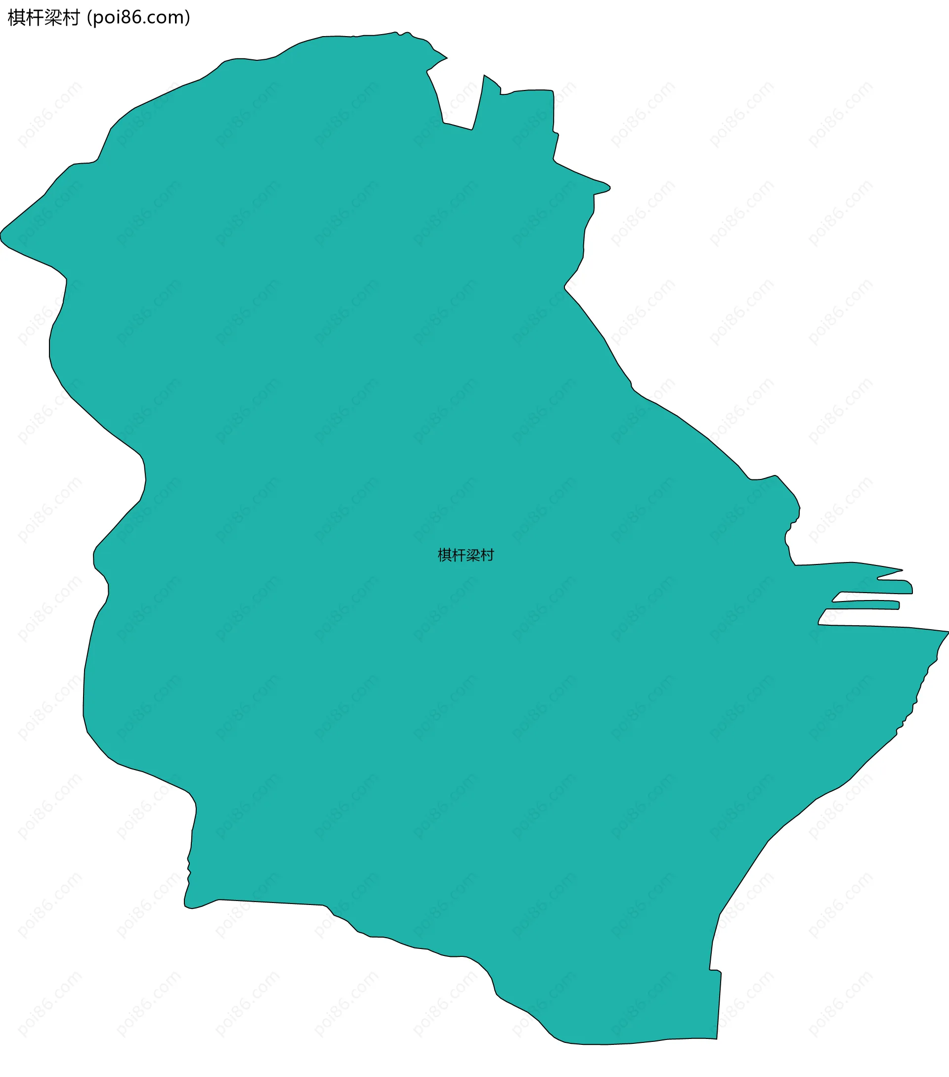 棋杆梁村边界地图