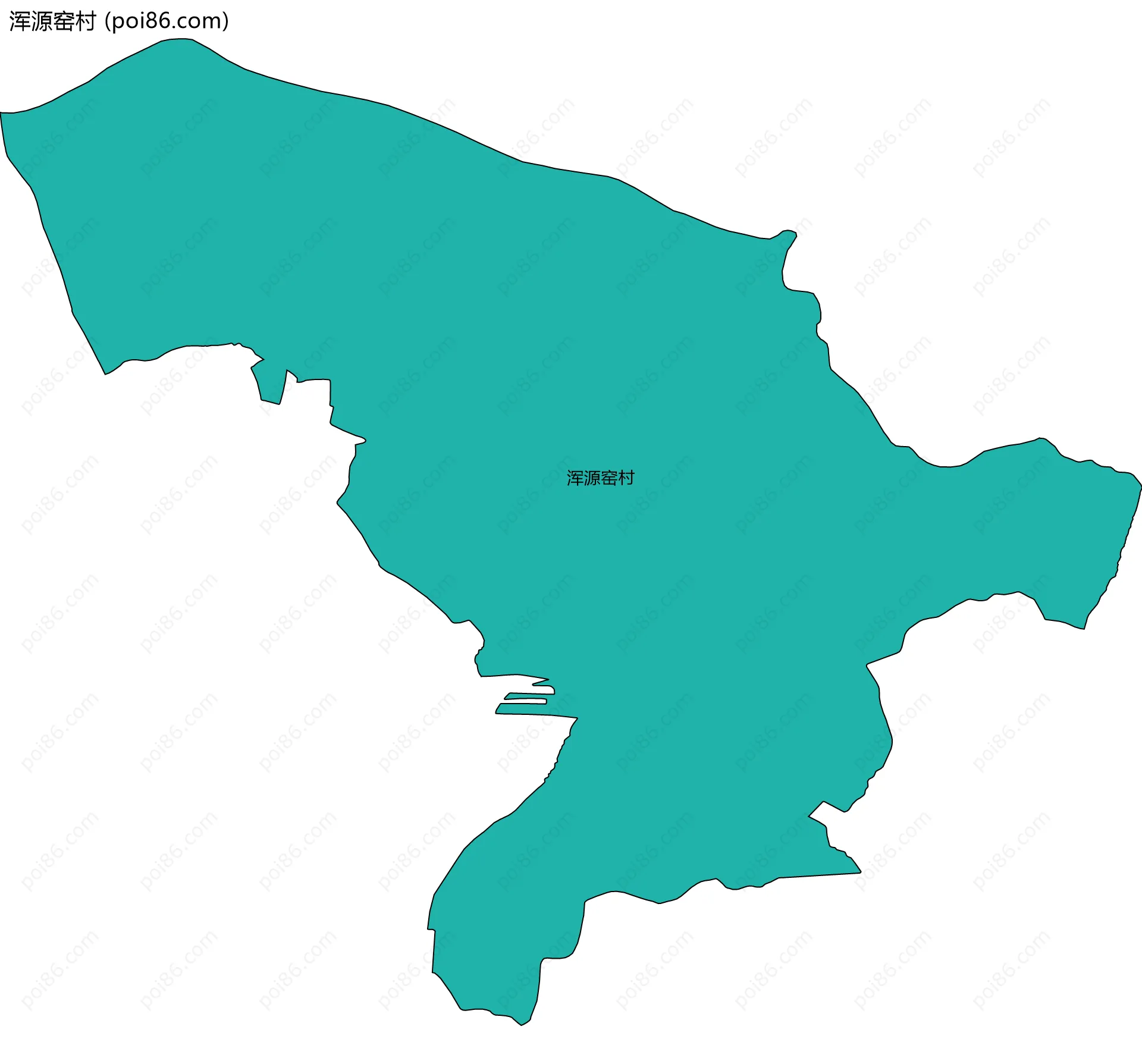 浑源窑村边界地图