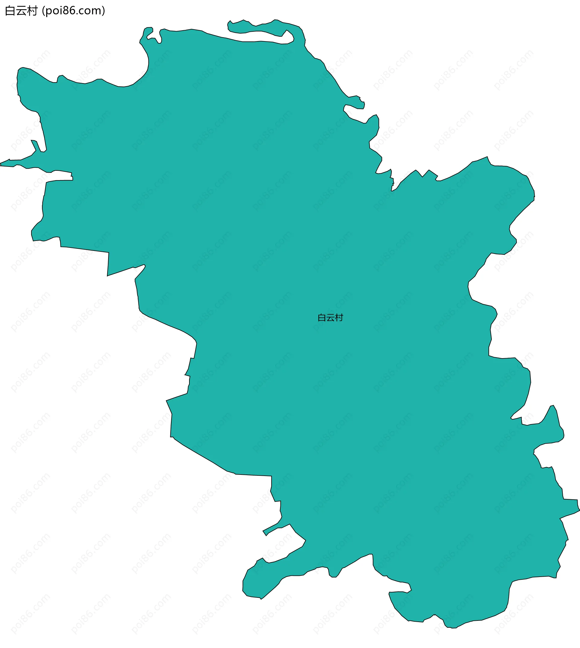 白云村边界地图