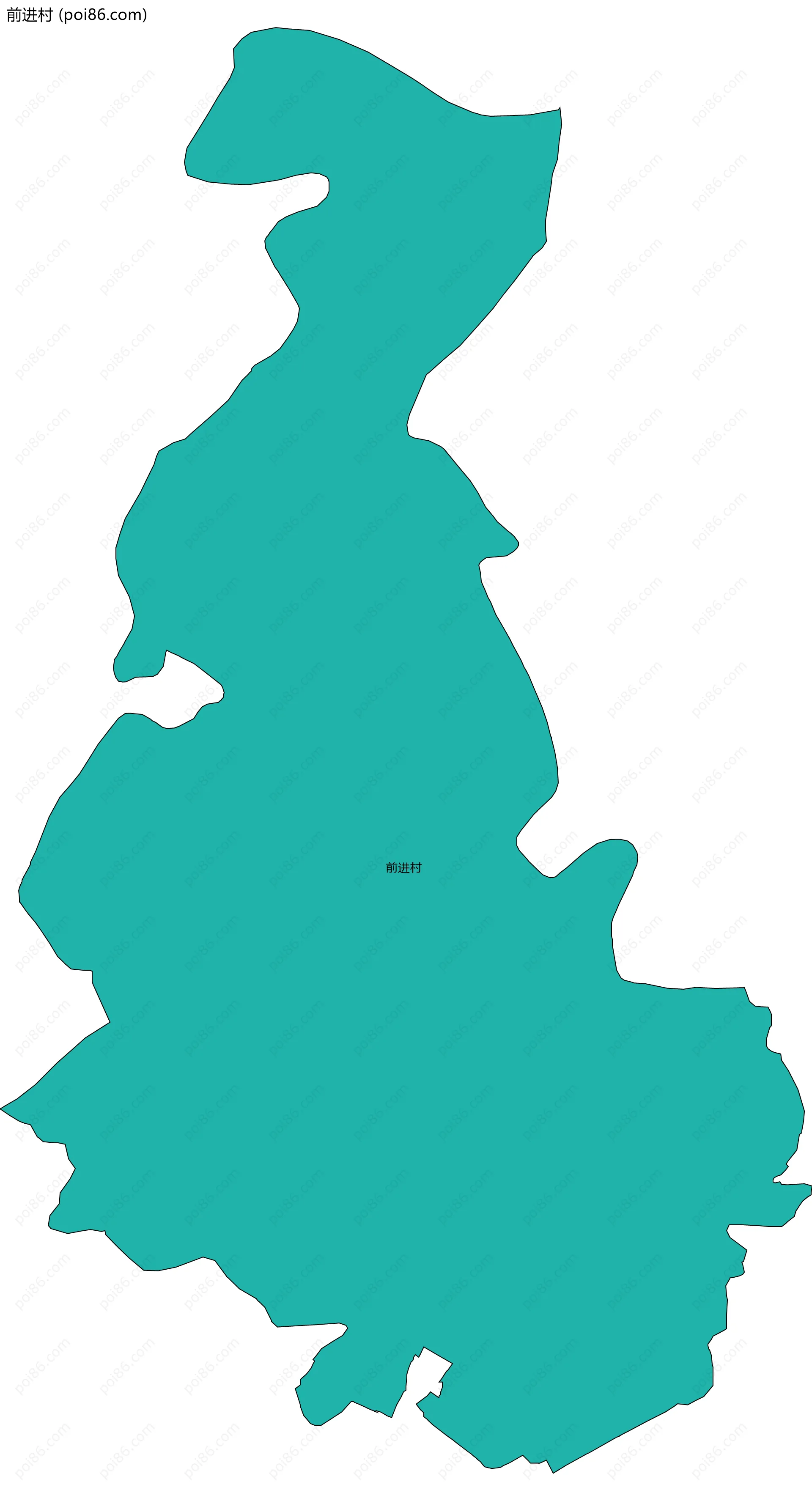 前进村边界地图