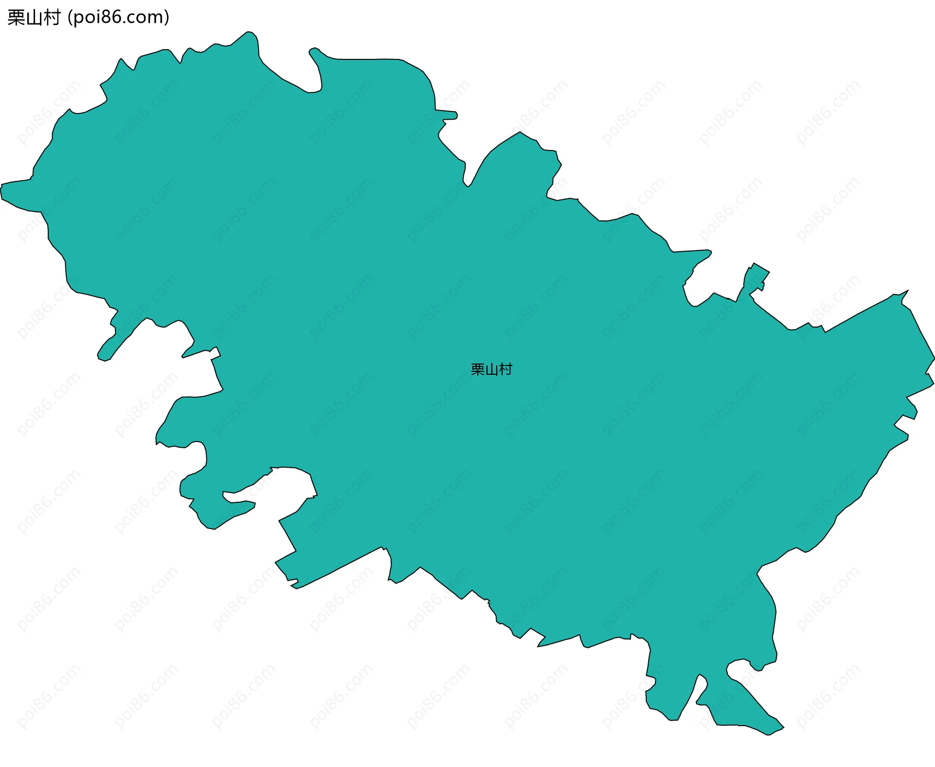 栗山村边界地图