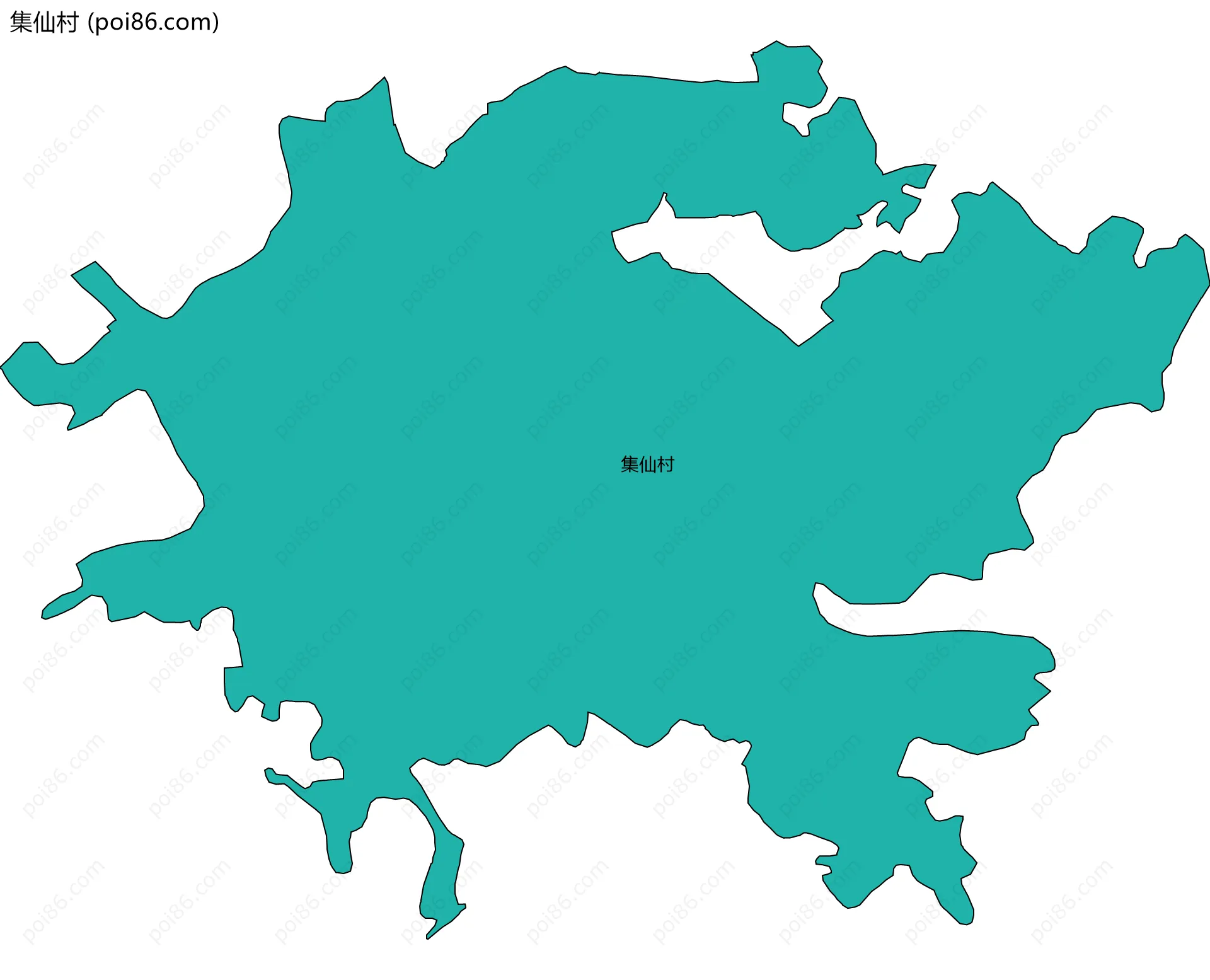 集仙村边界地图