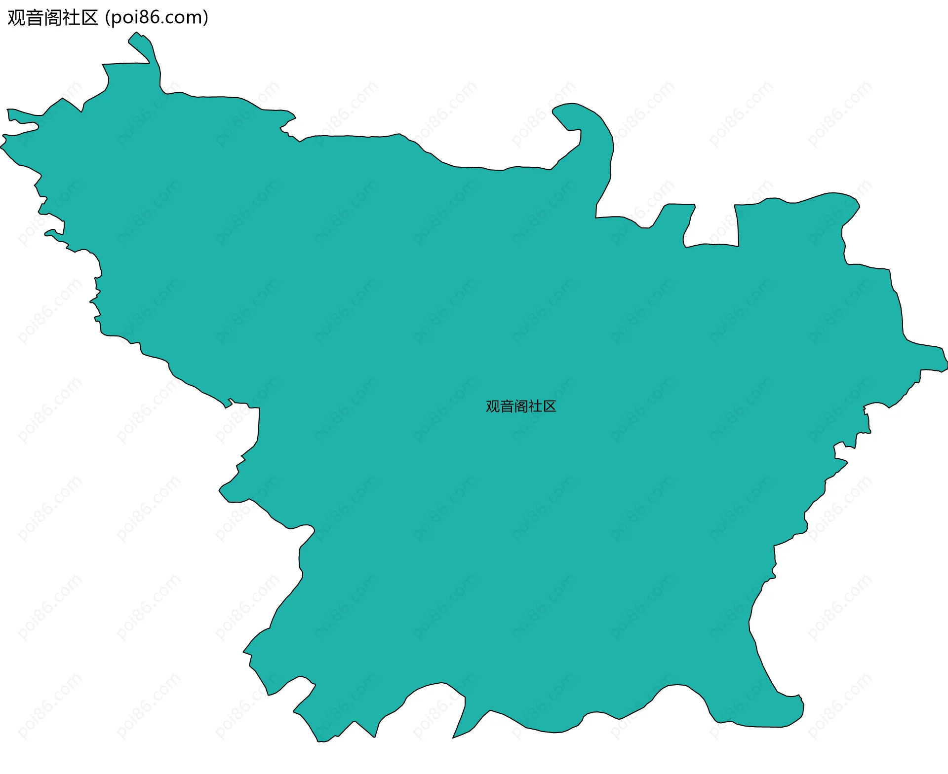 观音阁社区边界地图