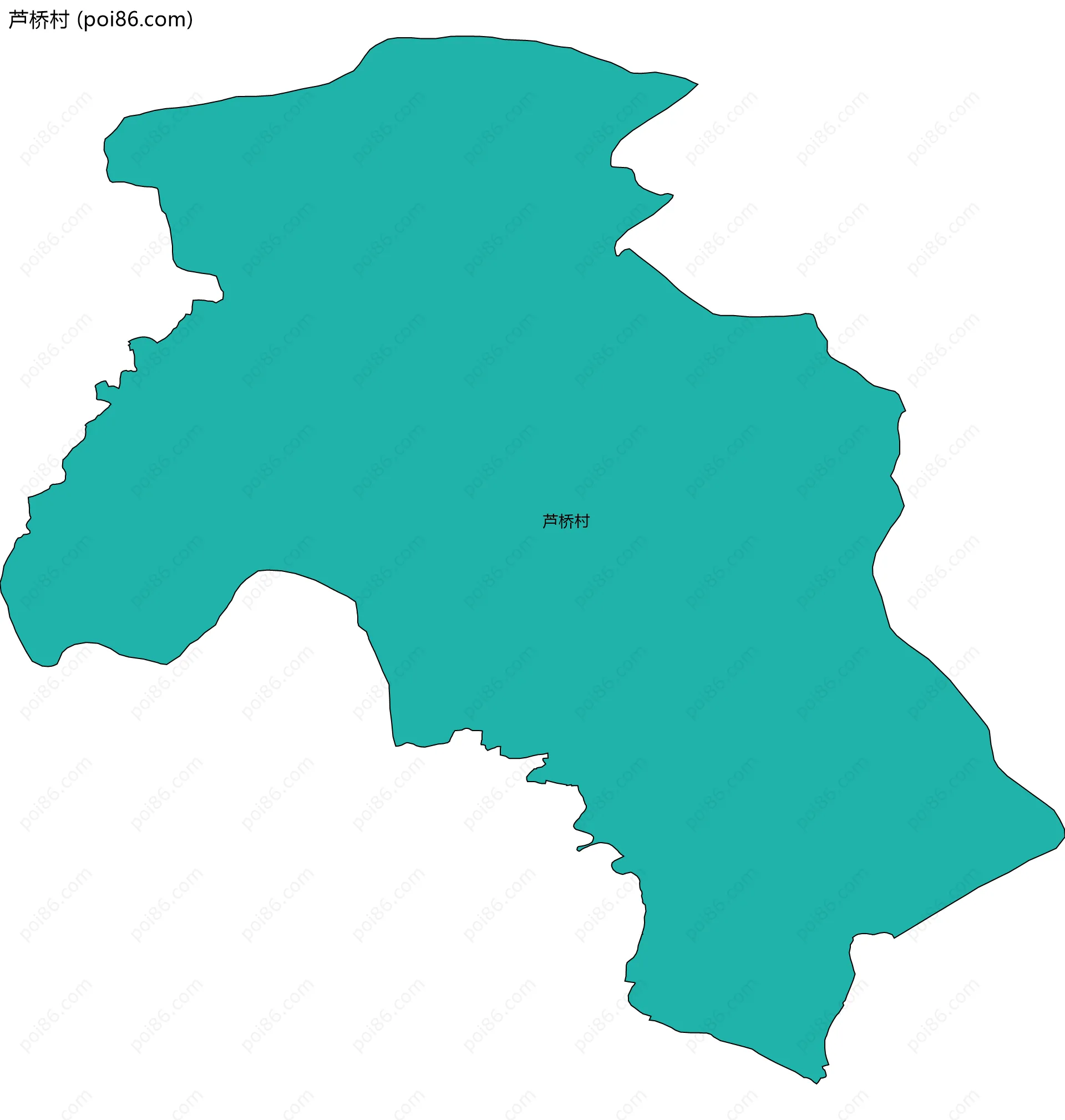 芦桥村边界地图