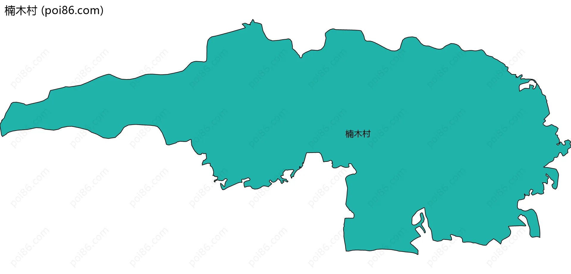 楠木村边界地图