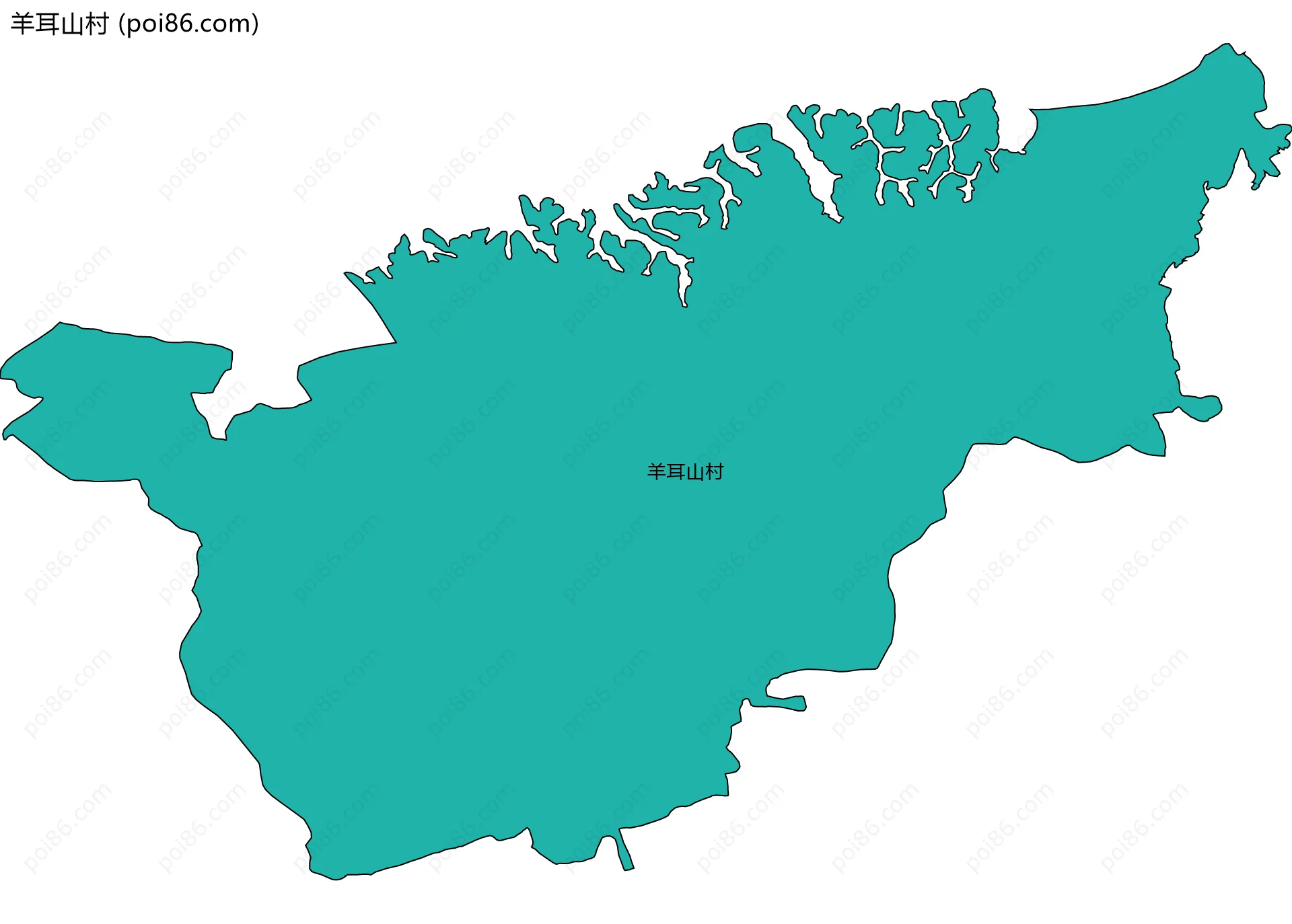 羊耳山村边界地图