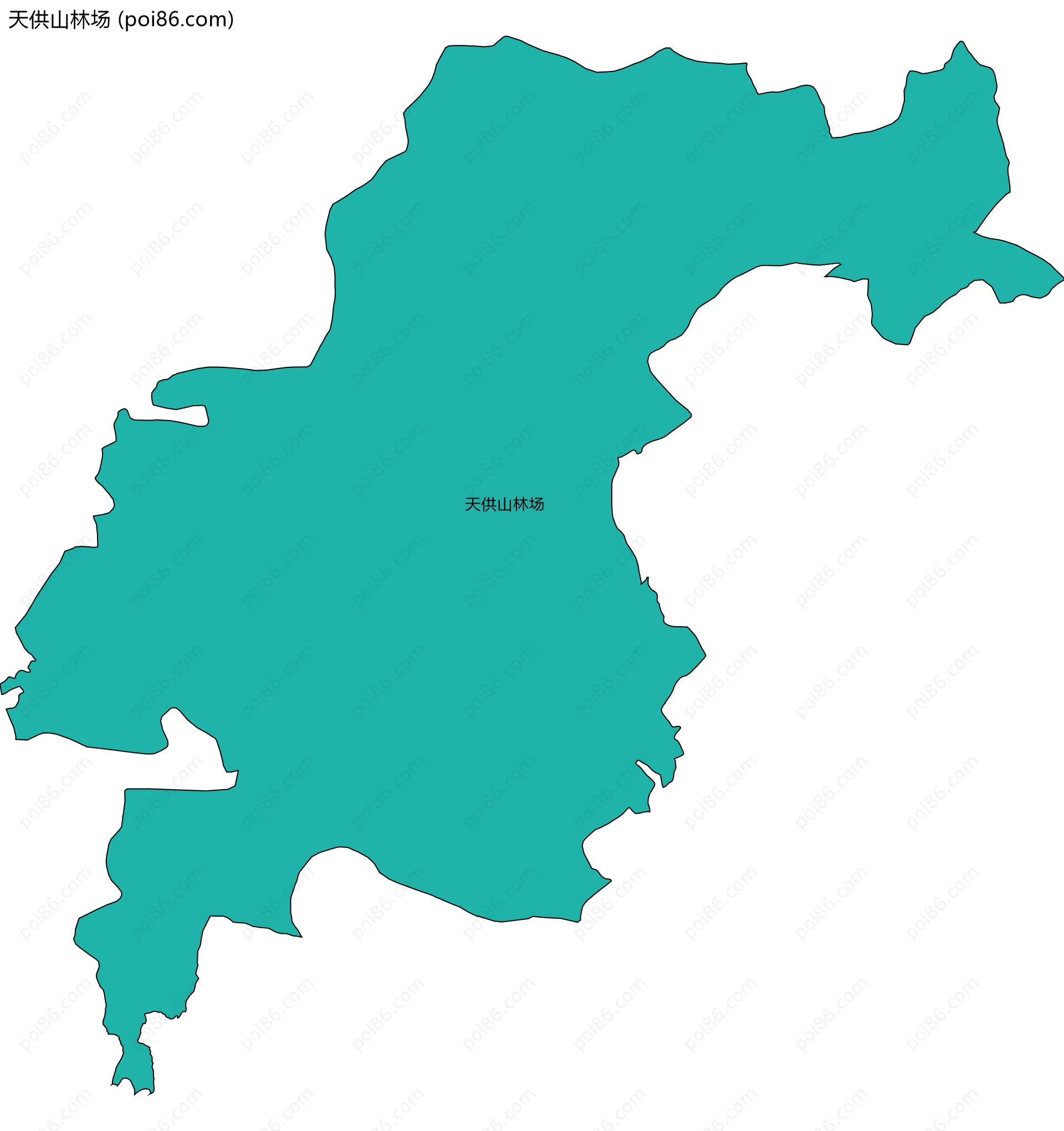 天供山林场边界地图